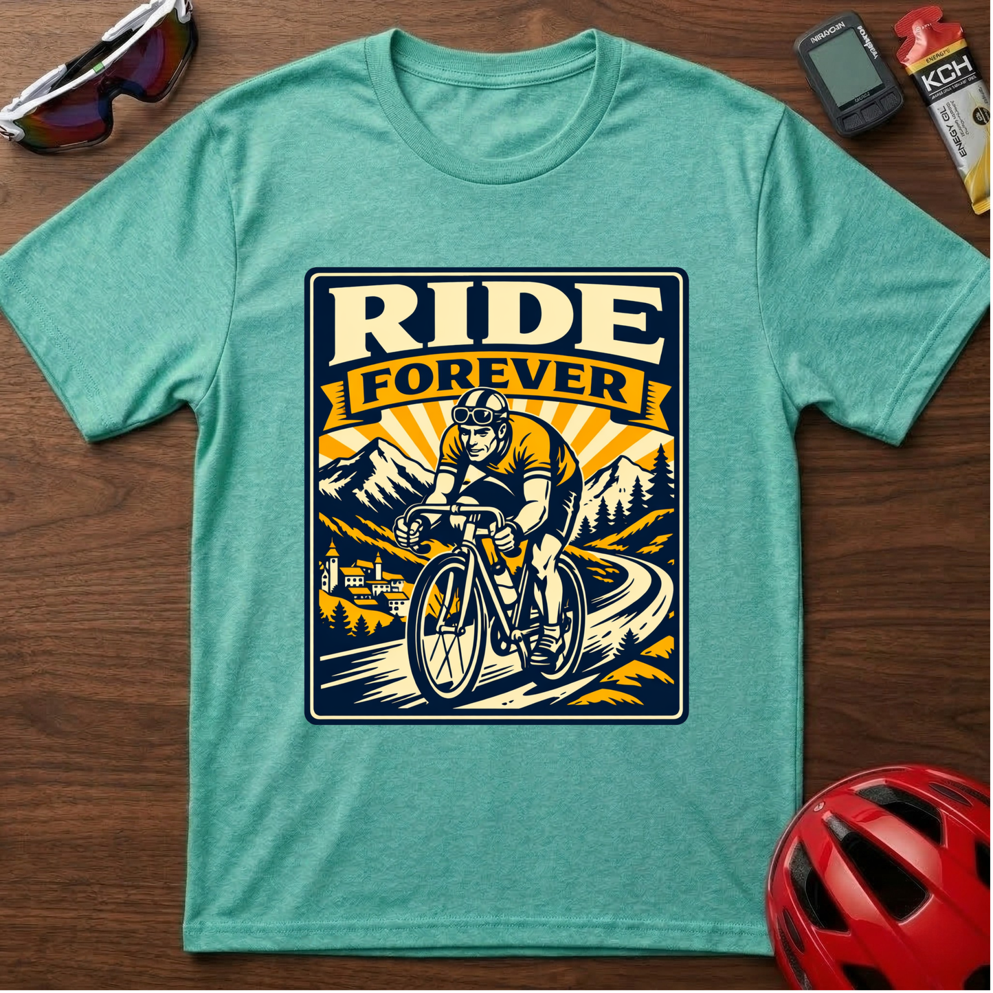 Ride Forever Cycling T-Shirt —Vintage Cycling Graphic Tee