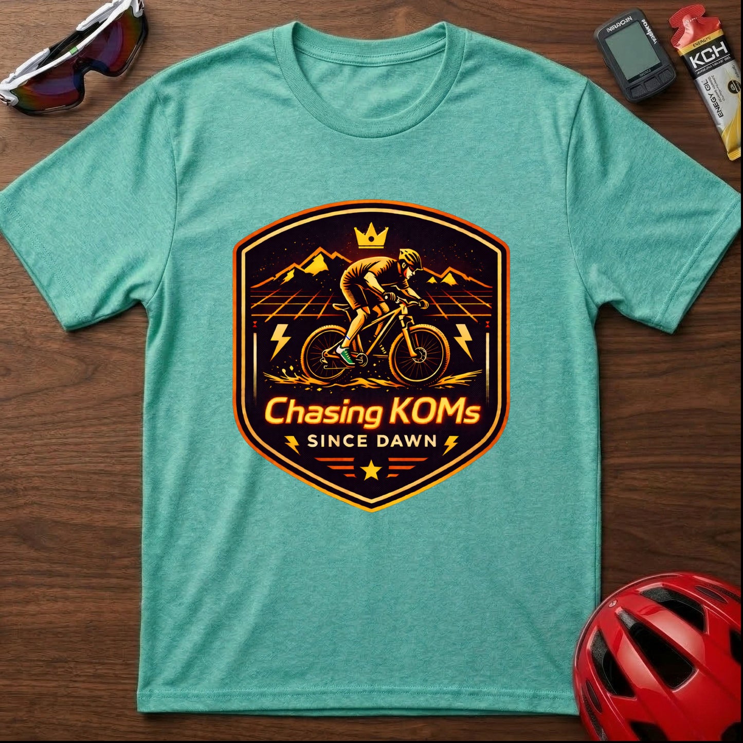 Chasing KOM's Since Dawn Cycling  T-Shirt