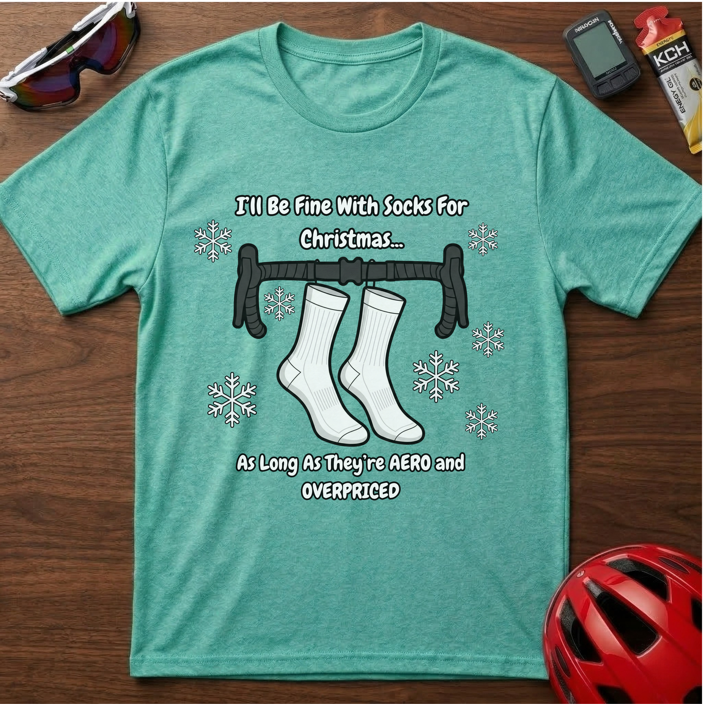 I'll be fine with socks for Christmas Cycling T-Shirt