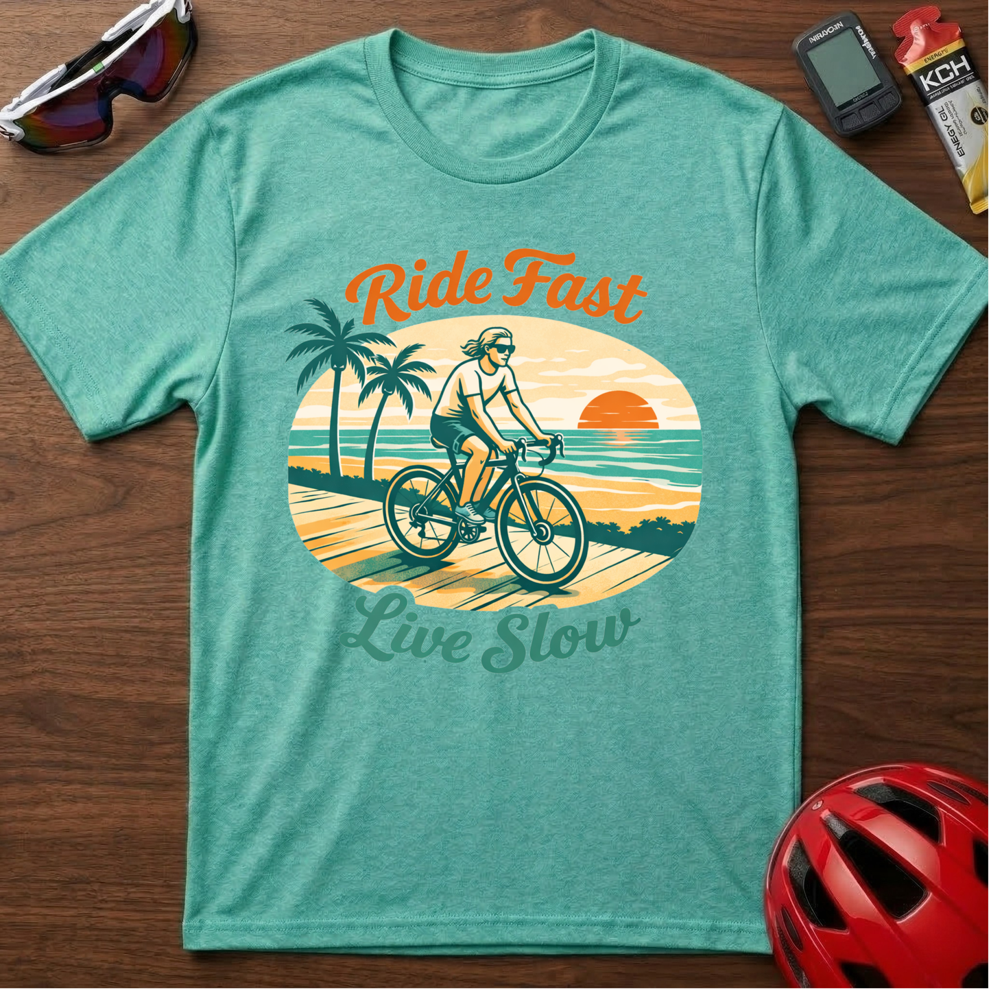 Ride Fast Live Slow Cycling T-Shirt