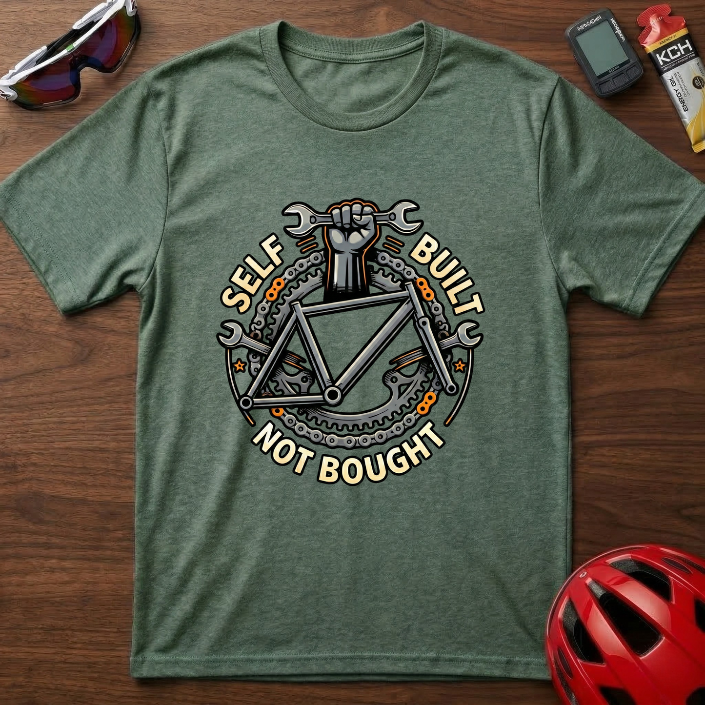 Self Built Not Bought Cycling  T-Shirt