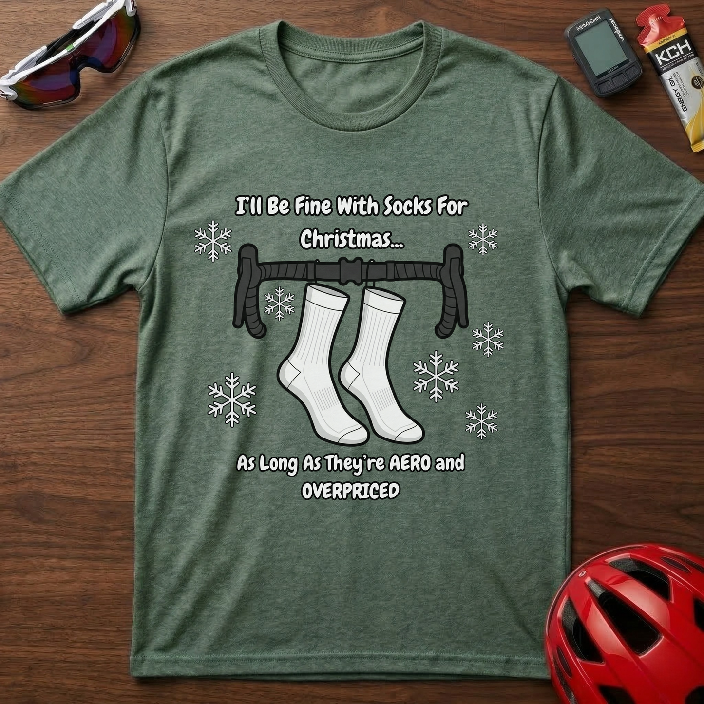 I'll be fine with socks for Christmas Cycling T-Shirt