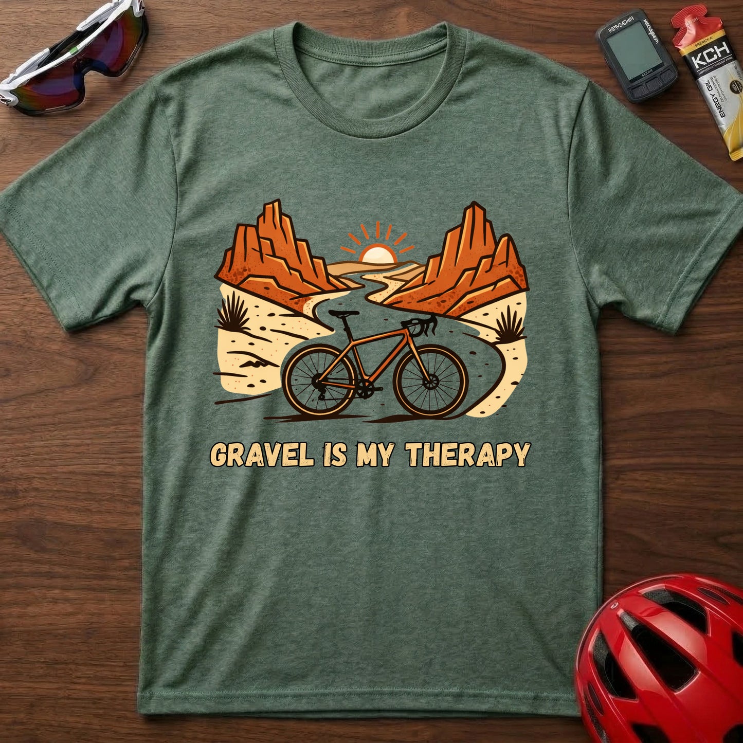 Gravel Is My Therapy Cycling T-Shirt