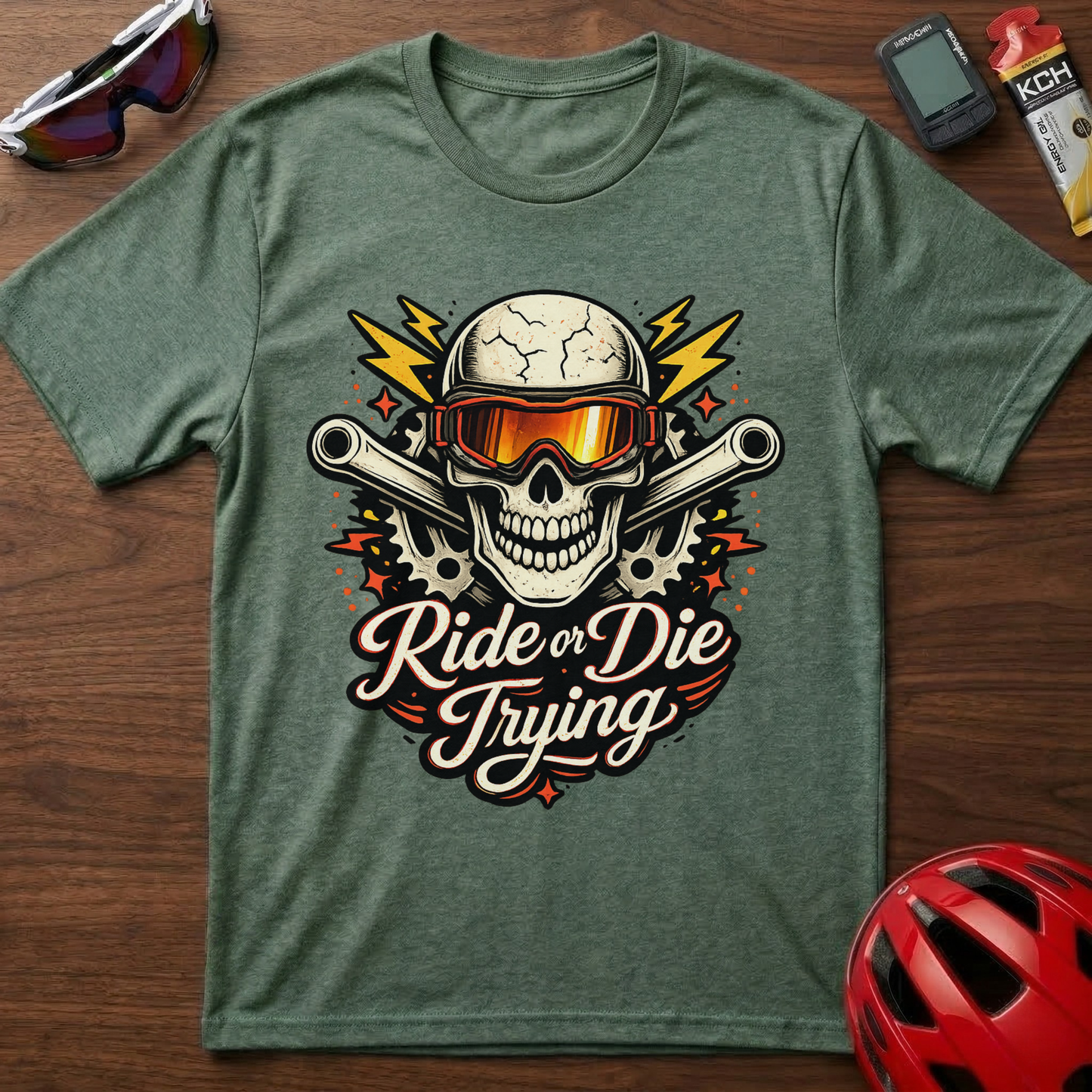 Ride Or Die Trying Downhill MTB Cycling  T-Shirt