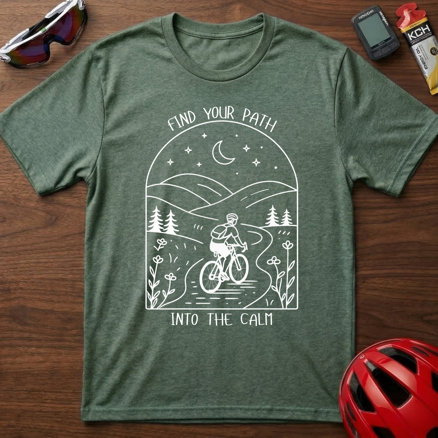 Find Your Path Into The Calm Cycling  T-Shirt