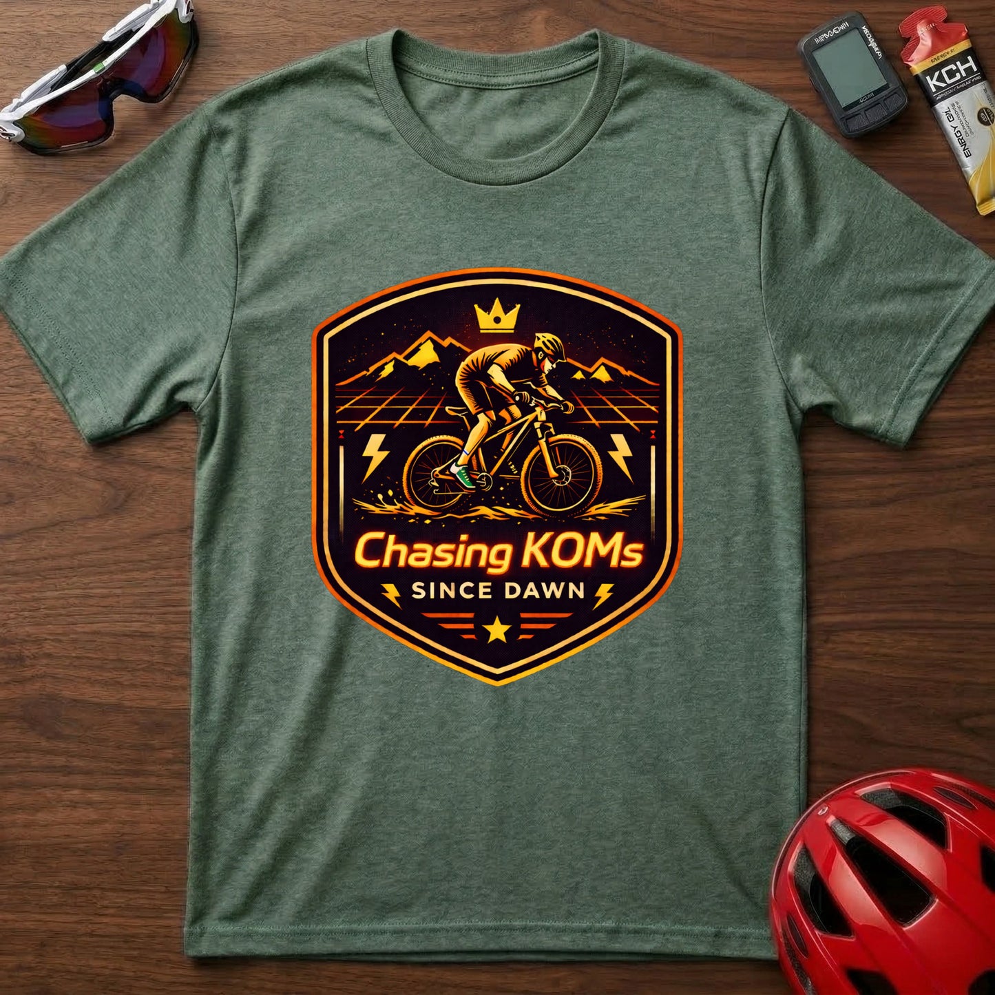 Chasing KOM's Since Dawn Cycling  T-Shirt