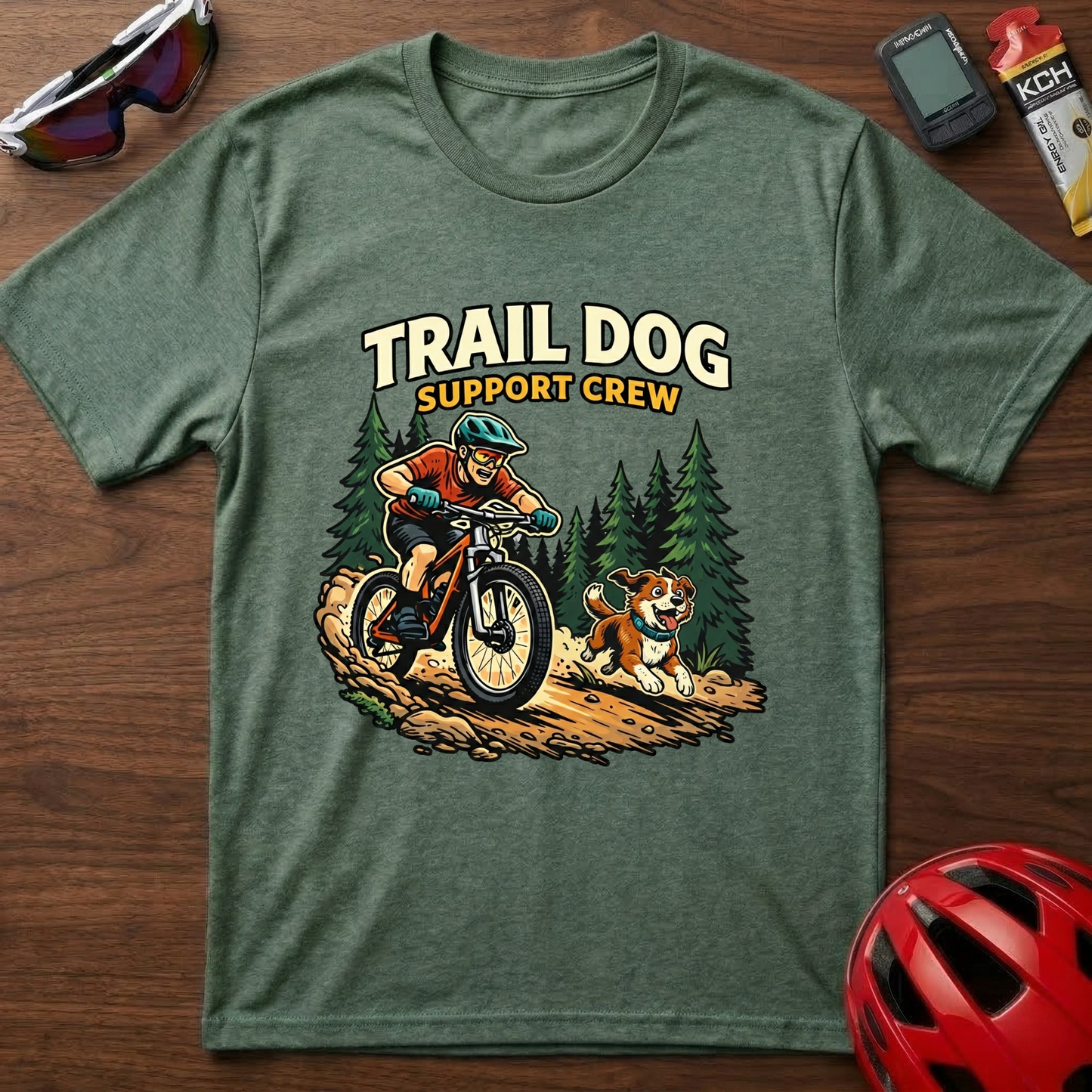 Trail Dog Support Crew Cycling  T-Shirt