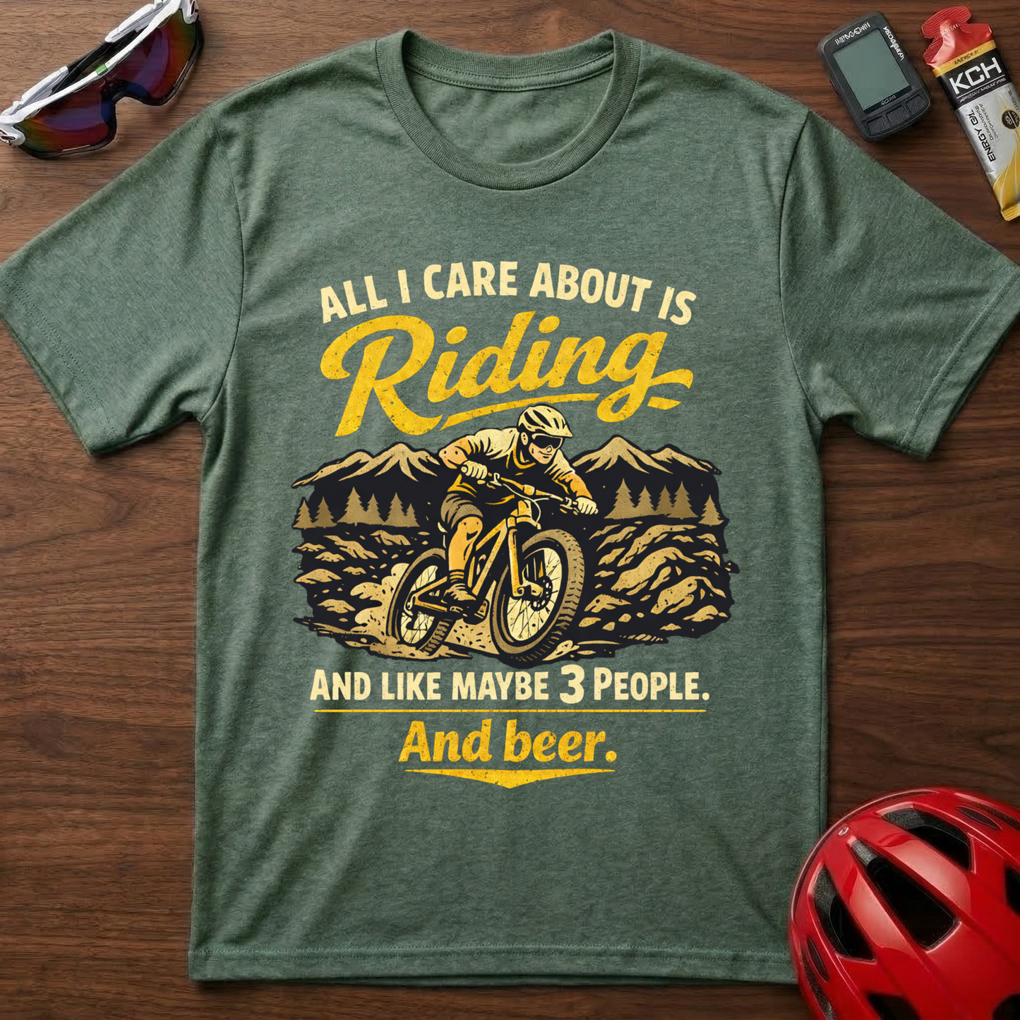 All I Care About Is Riding MTB Cycling  T-Shirt
