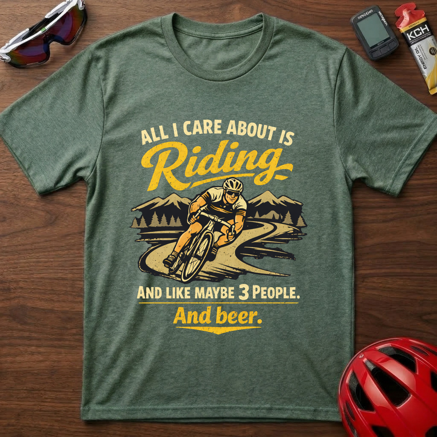 All I Care About Is Riding... Cycling  T-Shirt