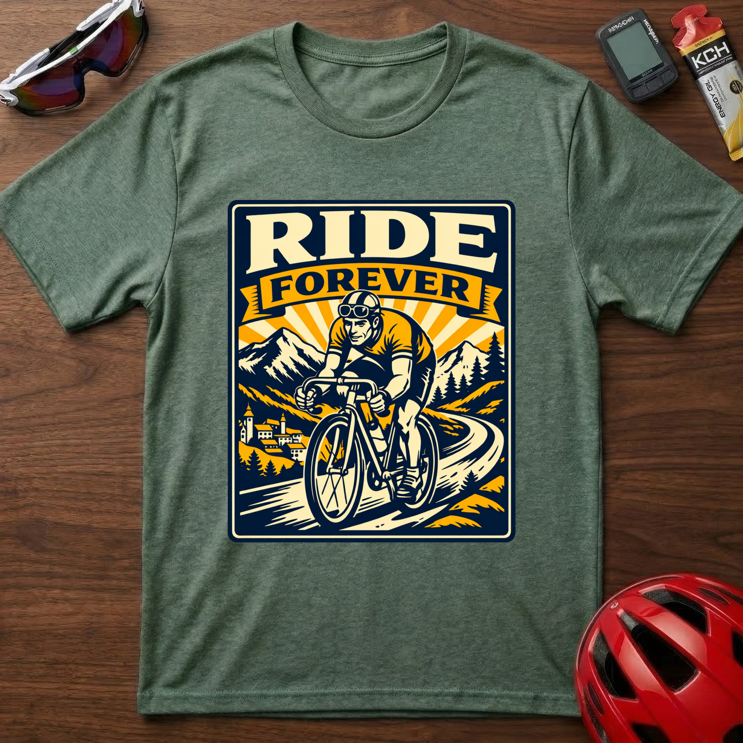 Ride Forever Cycling T-Shirt —Vintage Cycling Graphic Tee