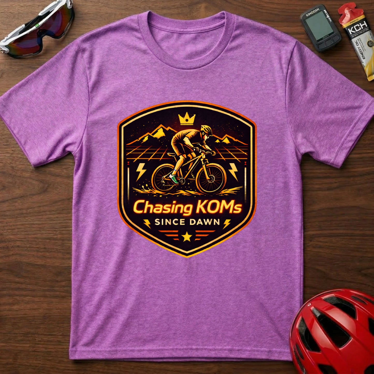 Chasing KOM's Since Dawn Cycling  T-Shirt