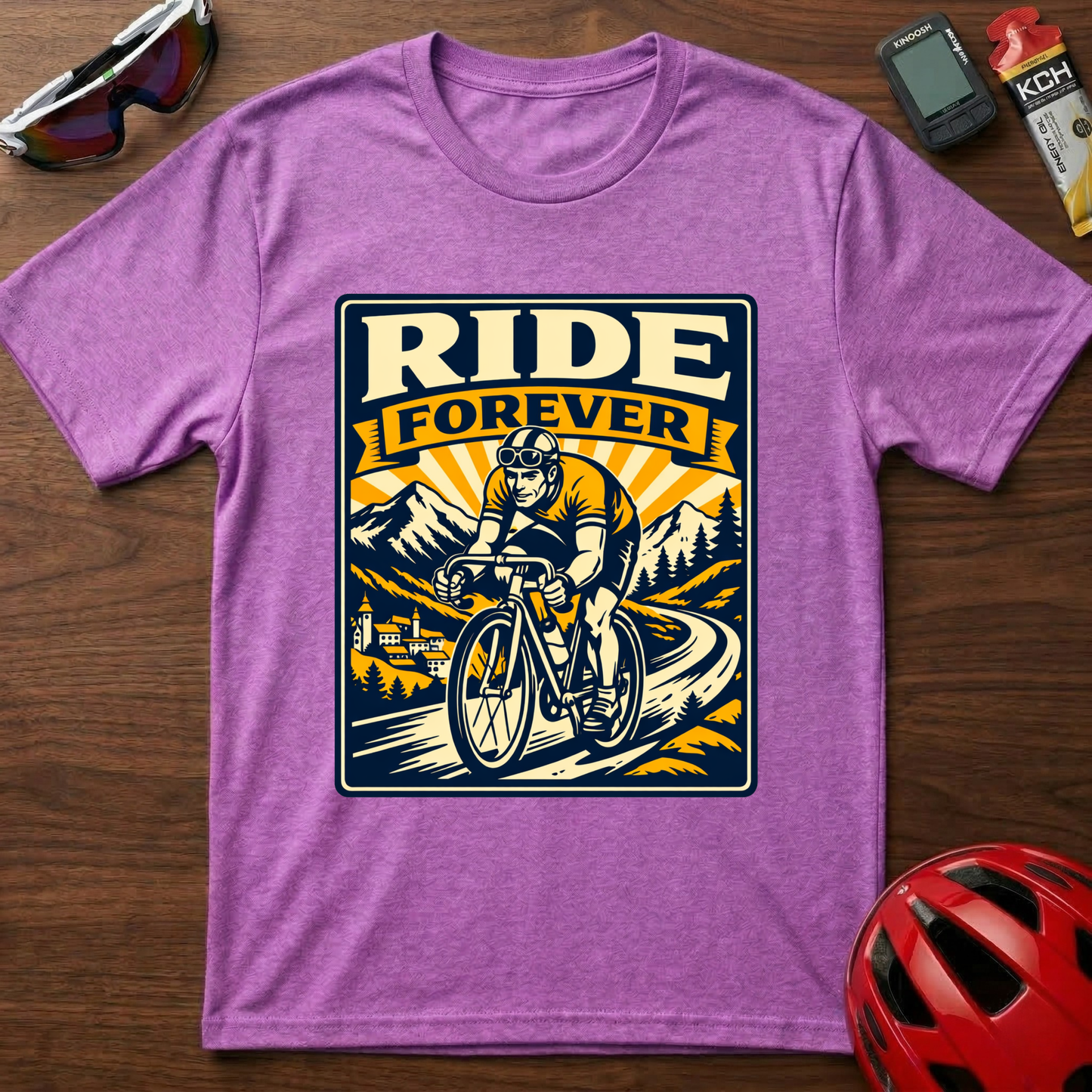Ride Forever Cycling T-Shirt —Vintage Cycling Graphic Tee