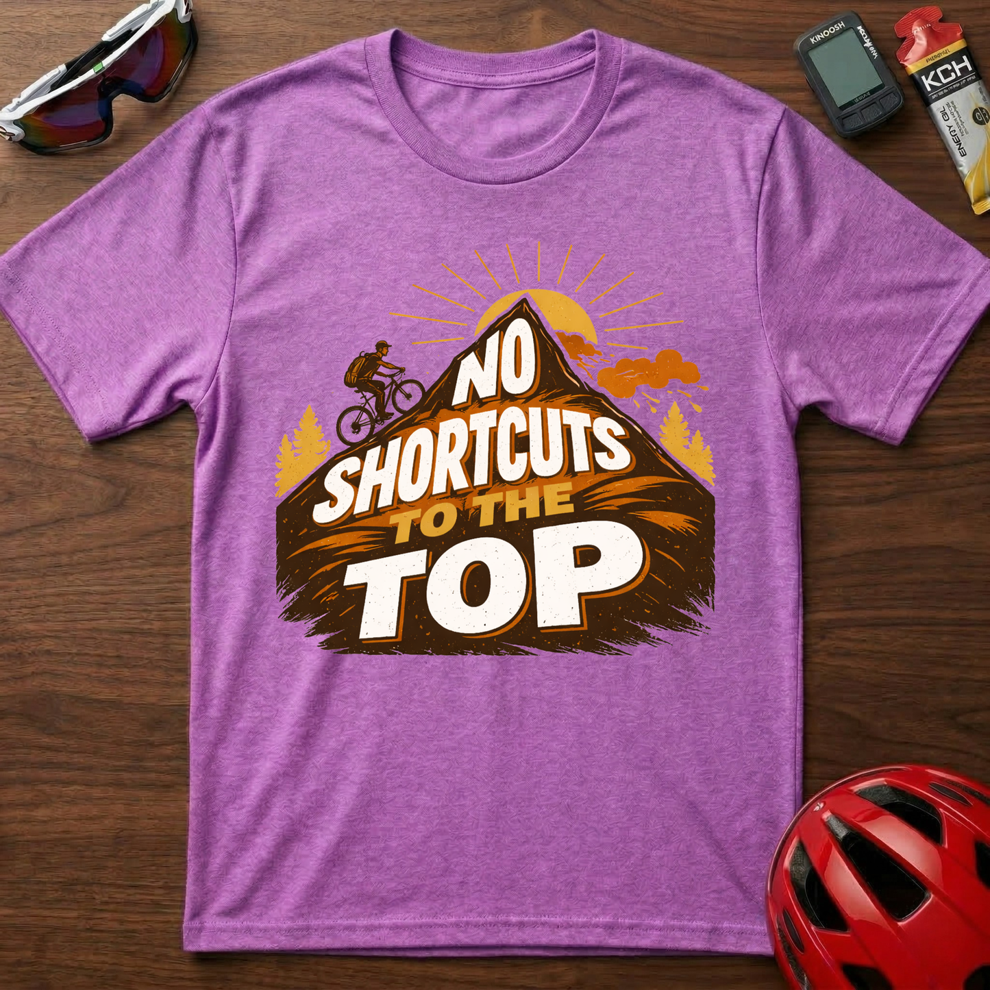 No Shortcuts to The Top MTB Cycling  T-Shirt