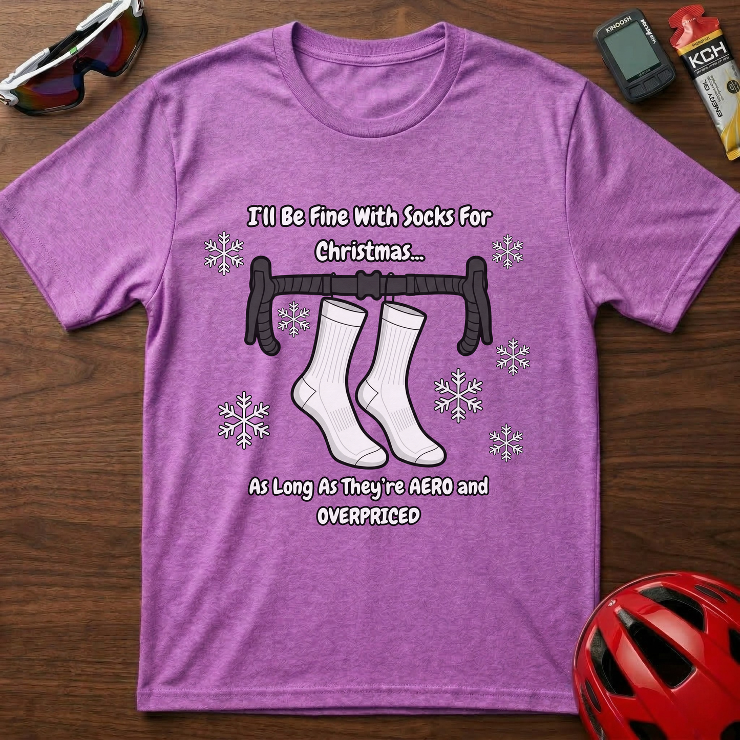 I'll be fine with socks for Christmas Cycling T-Shirt