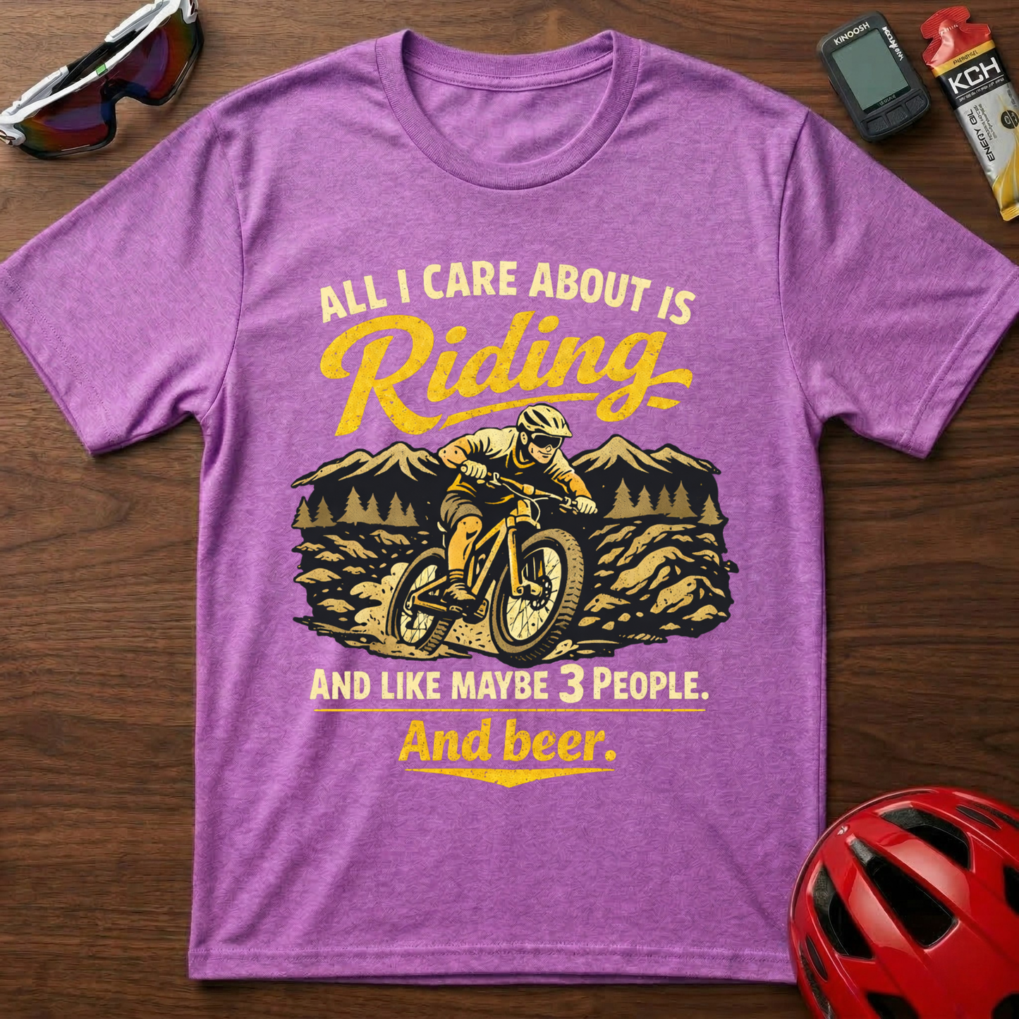 All I Care About Is Riding MTB Cycling  T-Shirt