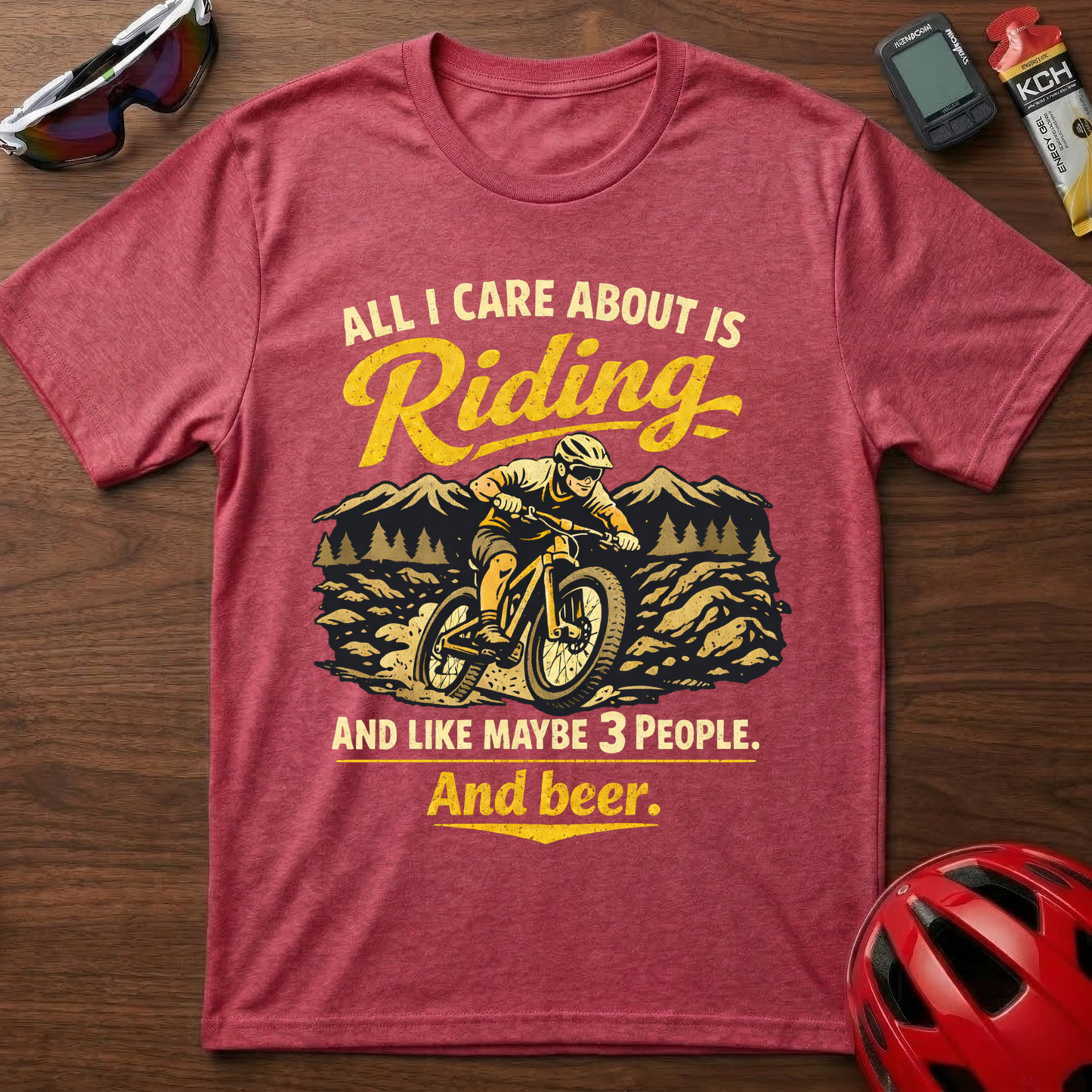 All I Care About Is Riding MTB Cycling  T-Shirt