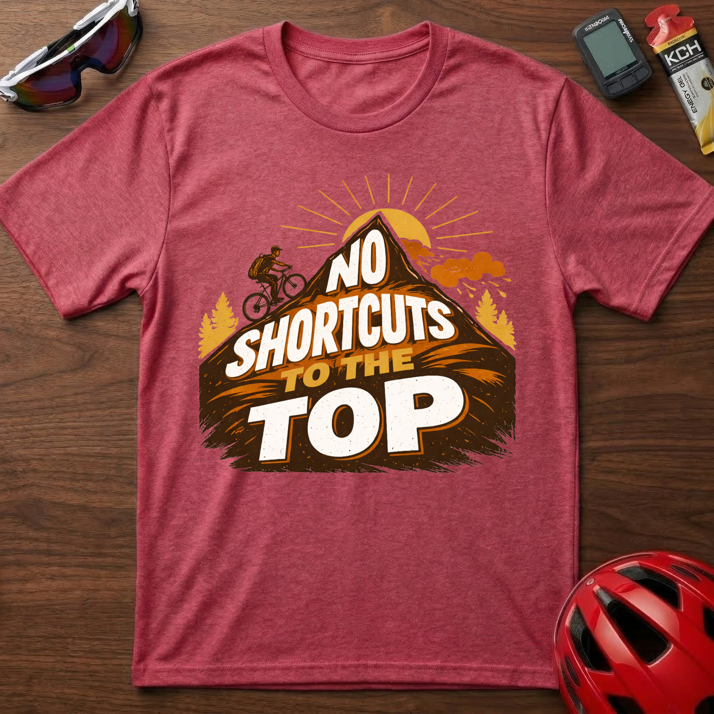 No Shortcuts to The Top MTB Cycling  T-Shirt