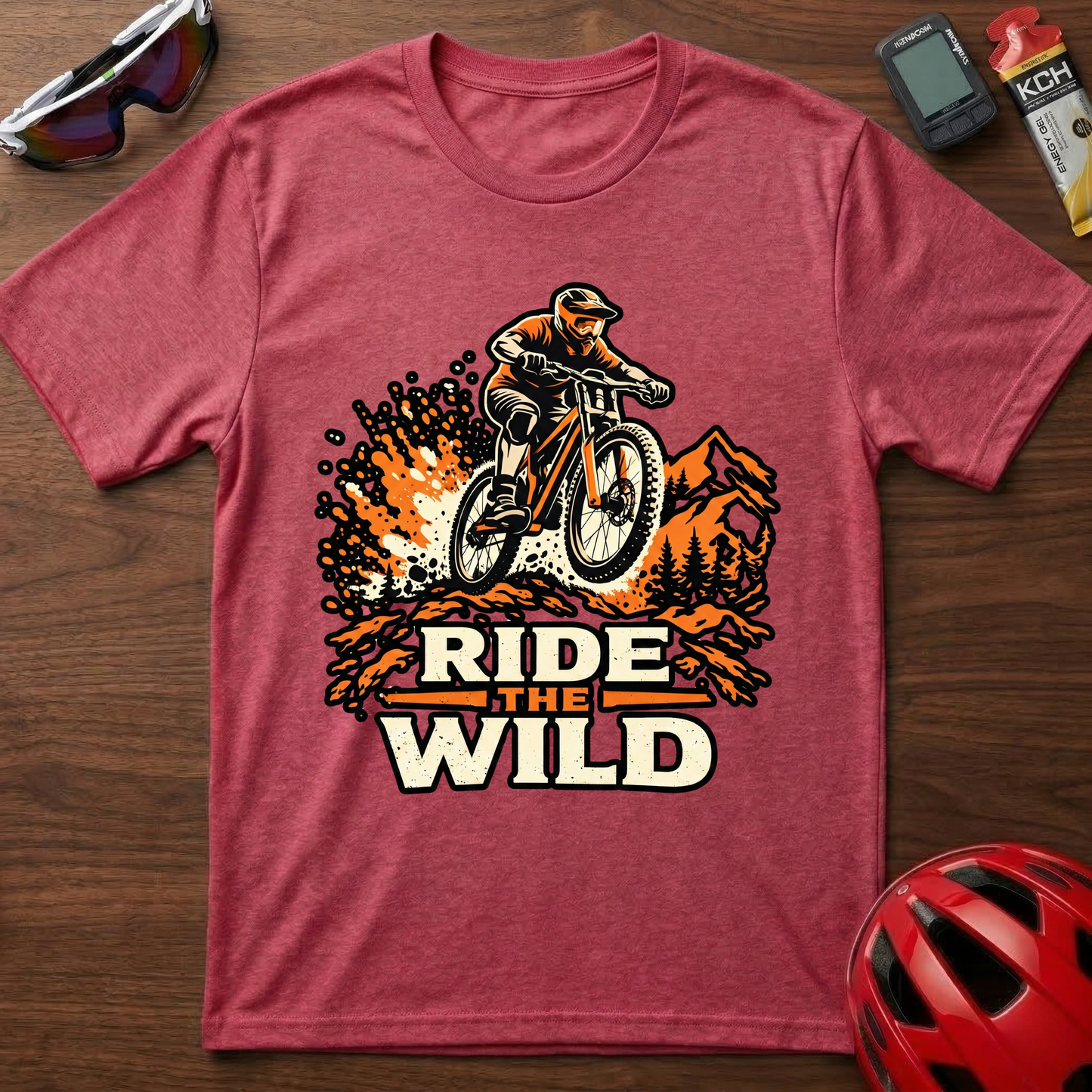 Ride The Wild Downhill MTB Cycling  T-Shirt