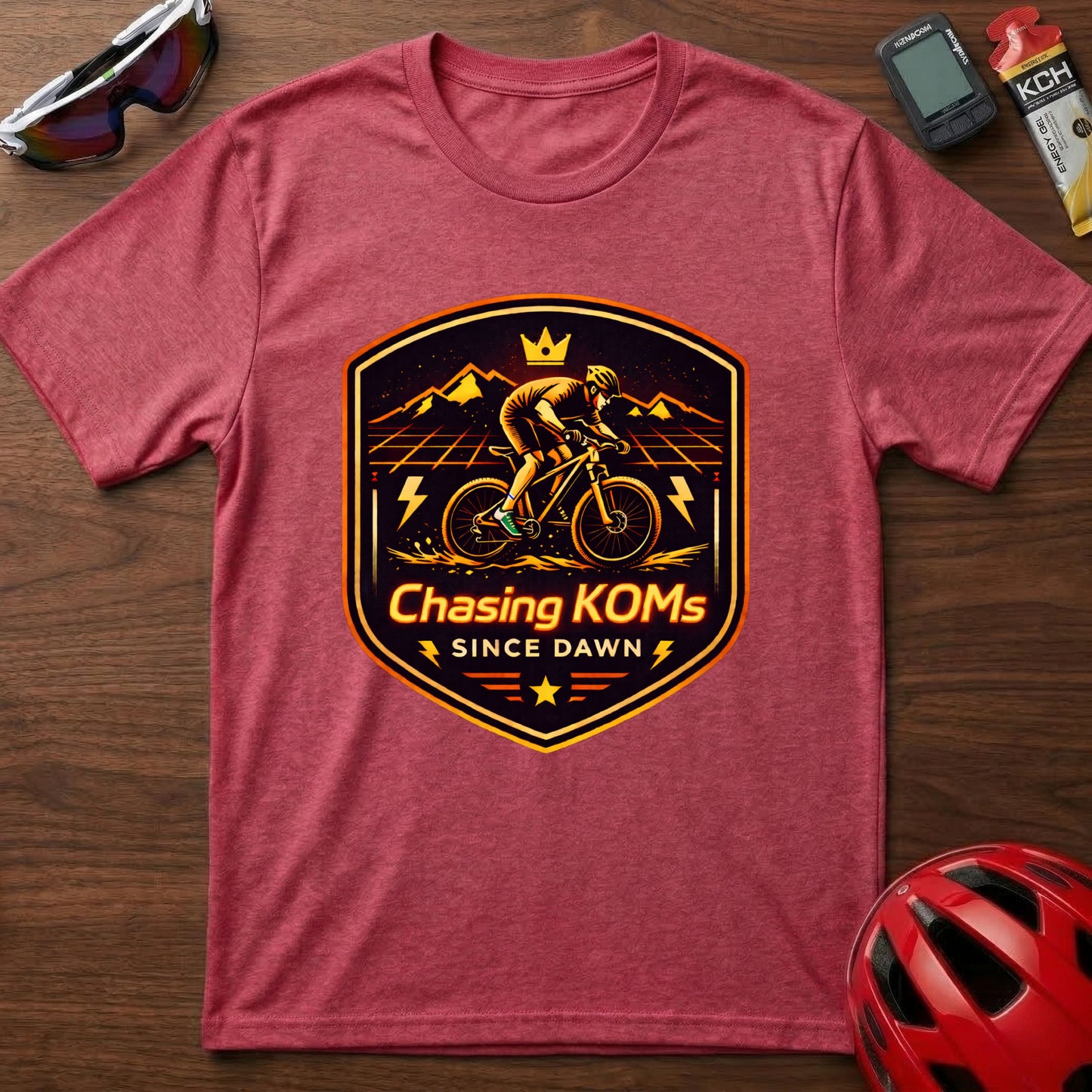 Chasing KOM's Since Dawn Cycling  T-Shirt