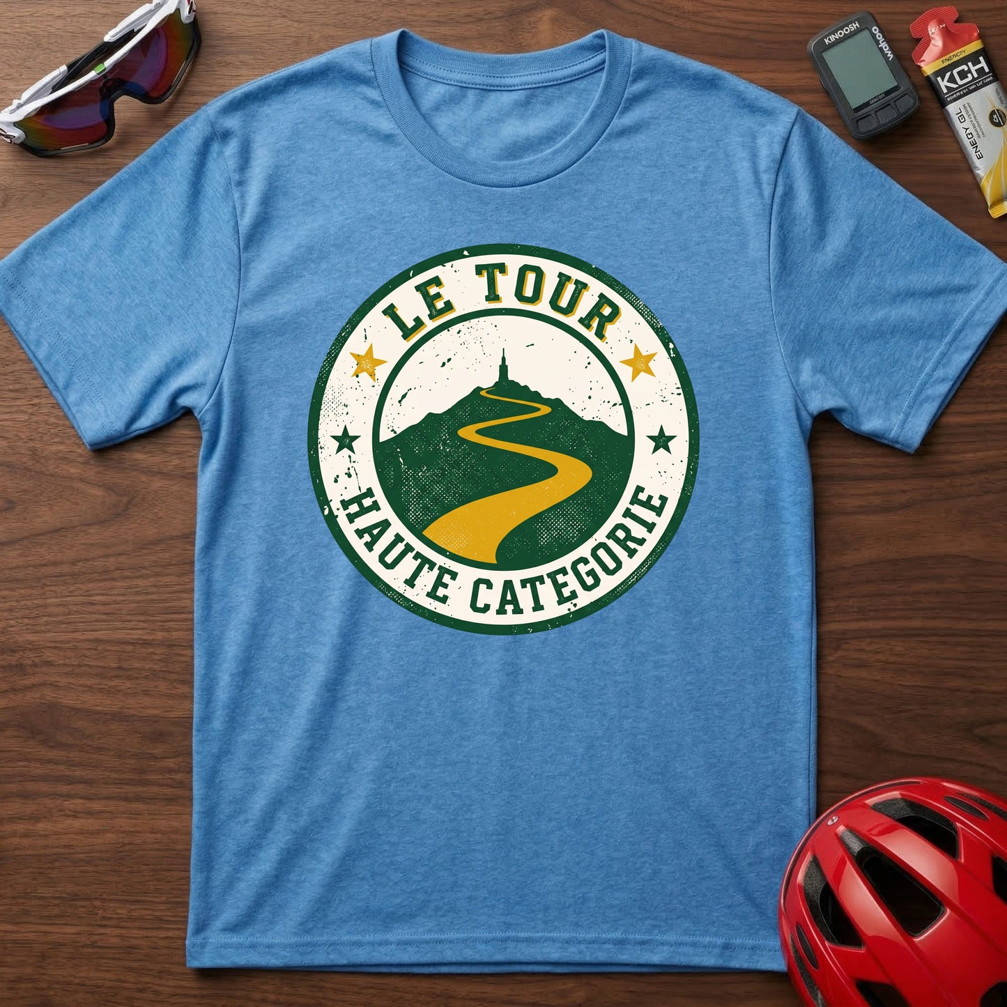 Cycling T-Shirt — "Le Tour Haute Categorie" Retro Badge