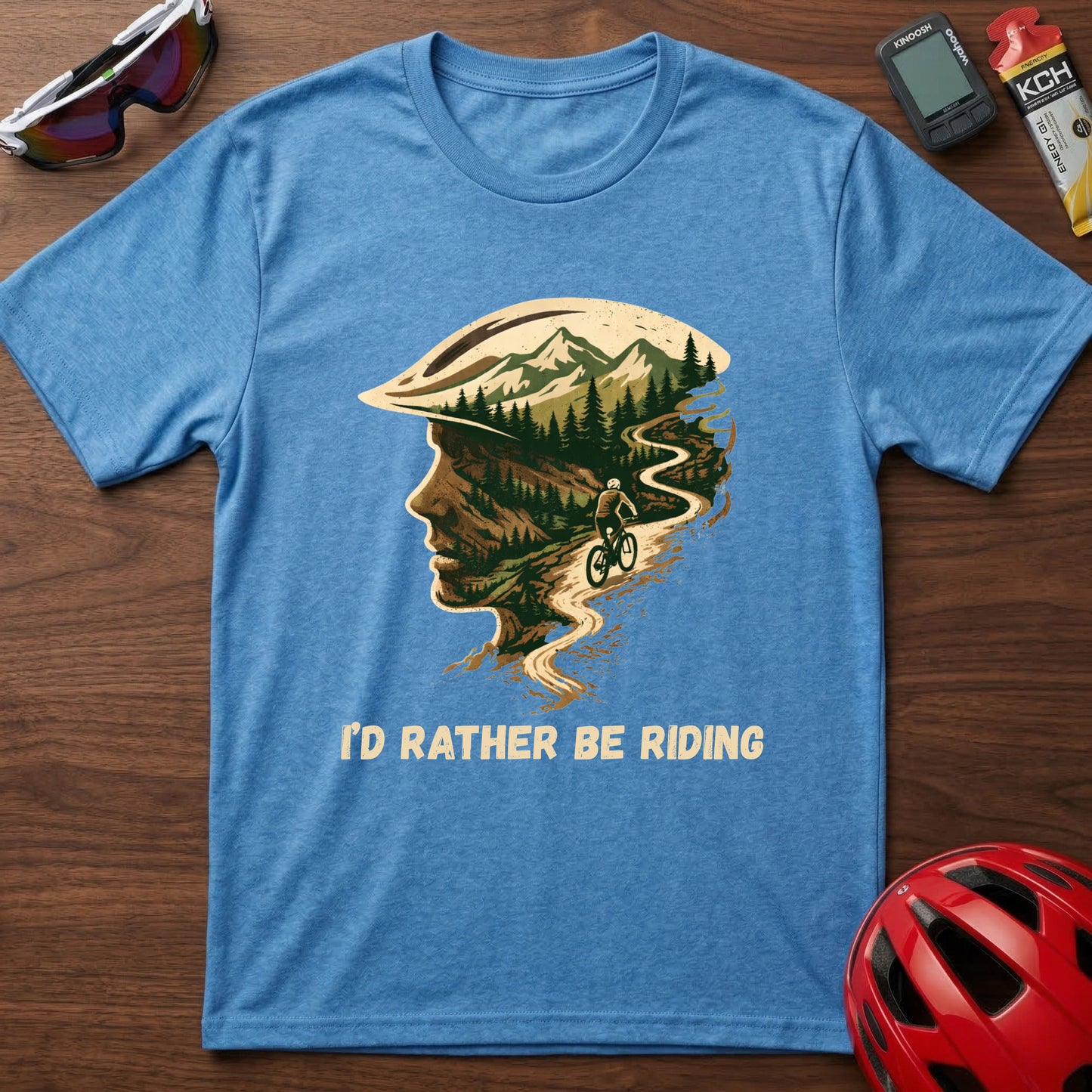 I'd Rather Be Riding MTB Spirit Cycling  T-Shirt