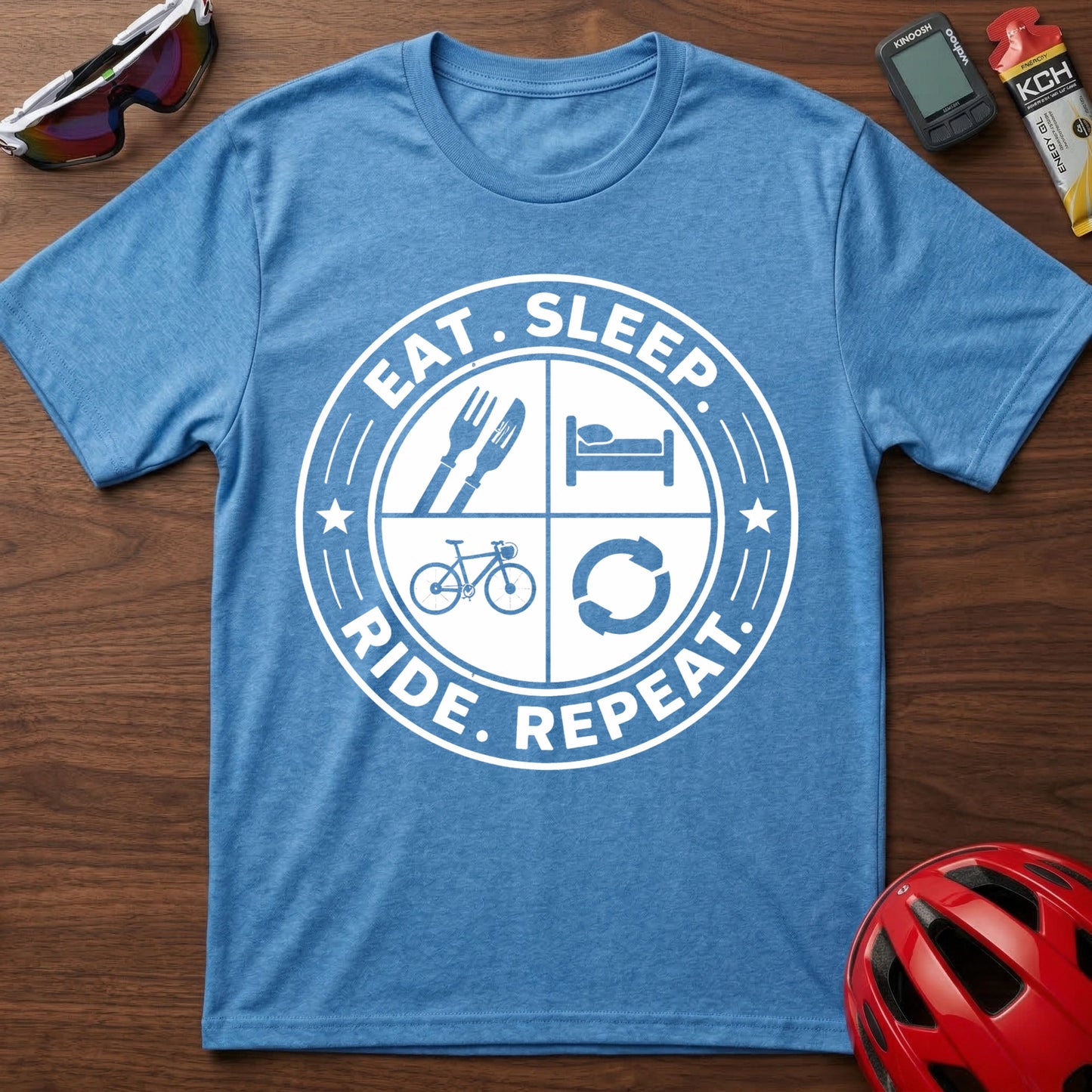 Eat. Sleep. Ride. Repeat Cycling  T-Shirt