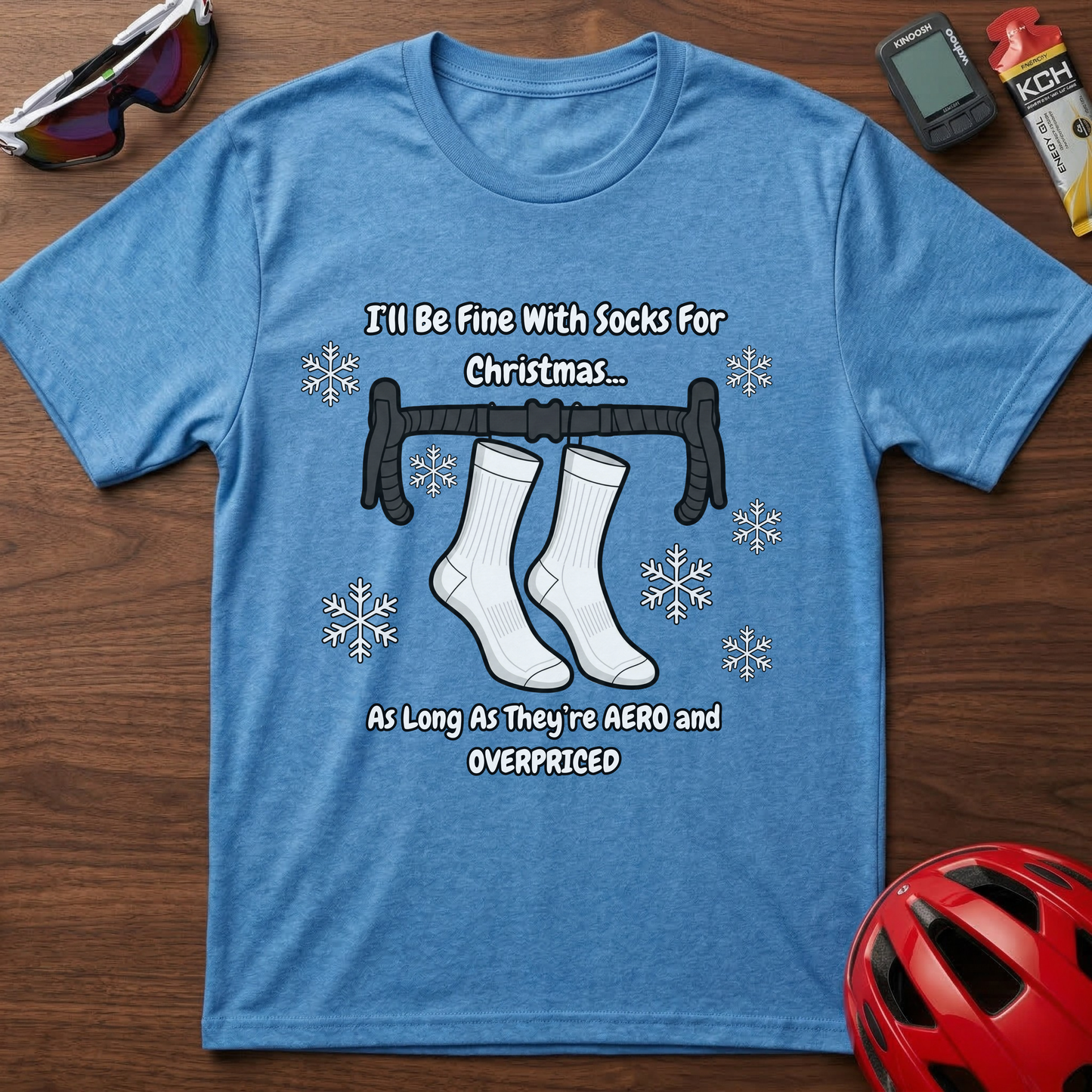 I'll be fine with socks for Christmas Cycling T-Shirt