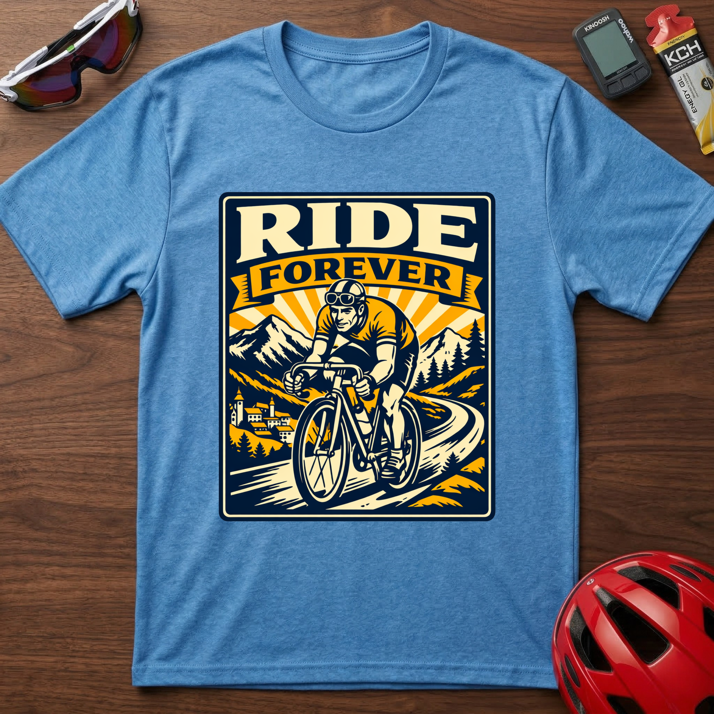 Ride Forever Cycling T-Shirt —Vintage Cycling Graphic Tee