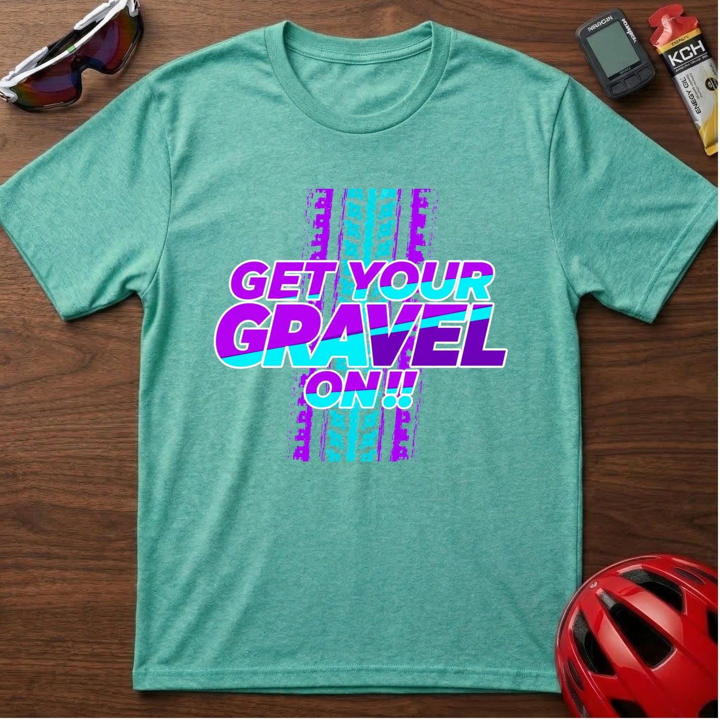 Get Your Gravel On T-Shirt — Retro Gravel Riding Cycling Tee