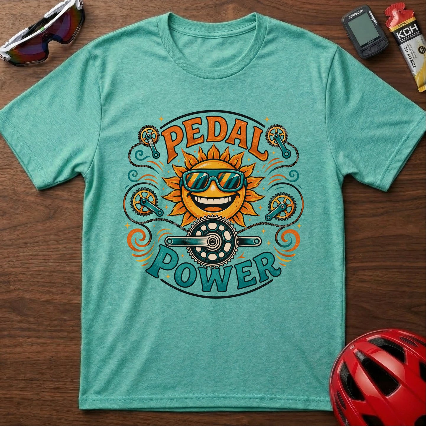 Pedal Power Cycling T-Shirt — Sunny Cycling Graphic Tee