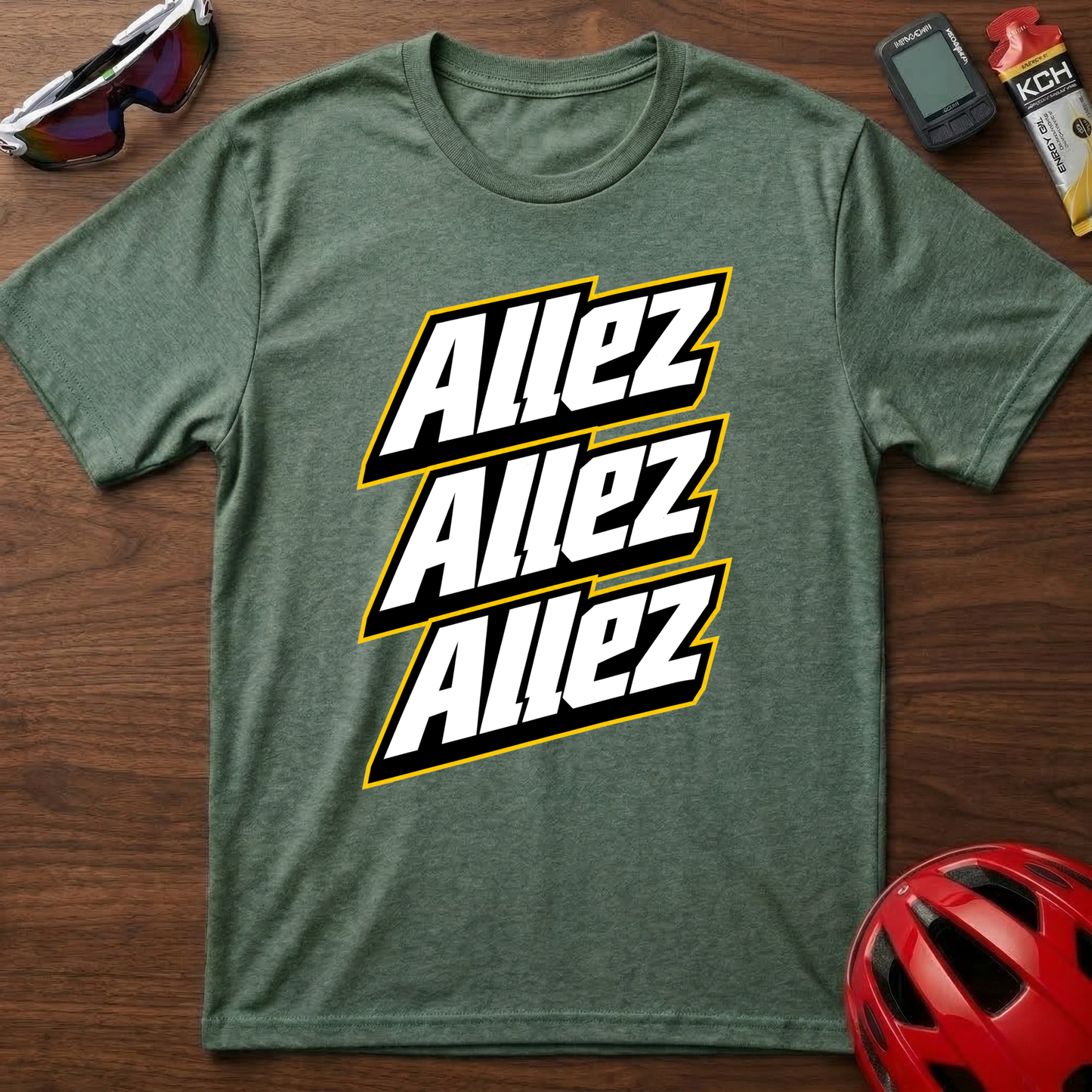 Allez Allez Allez Graphic Cycling T‑Shirt — Tour de France Fan Tee