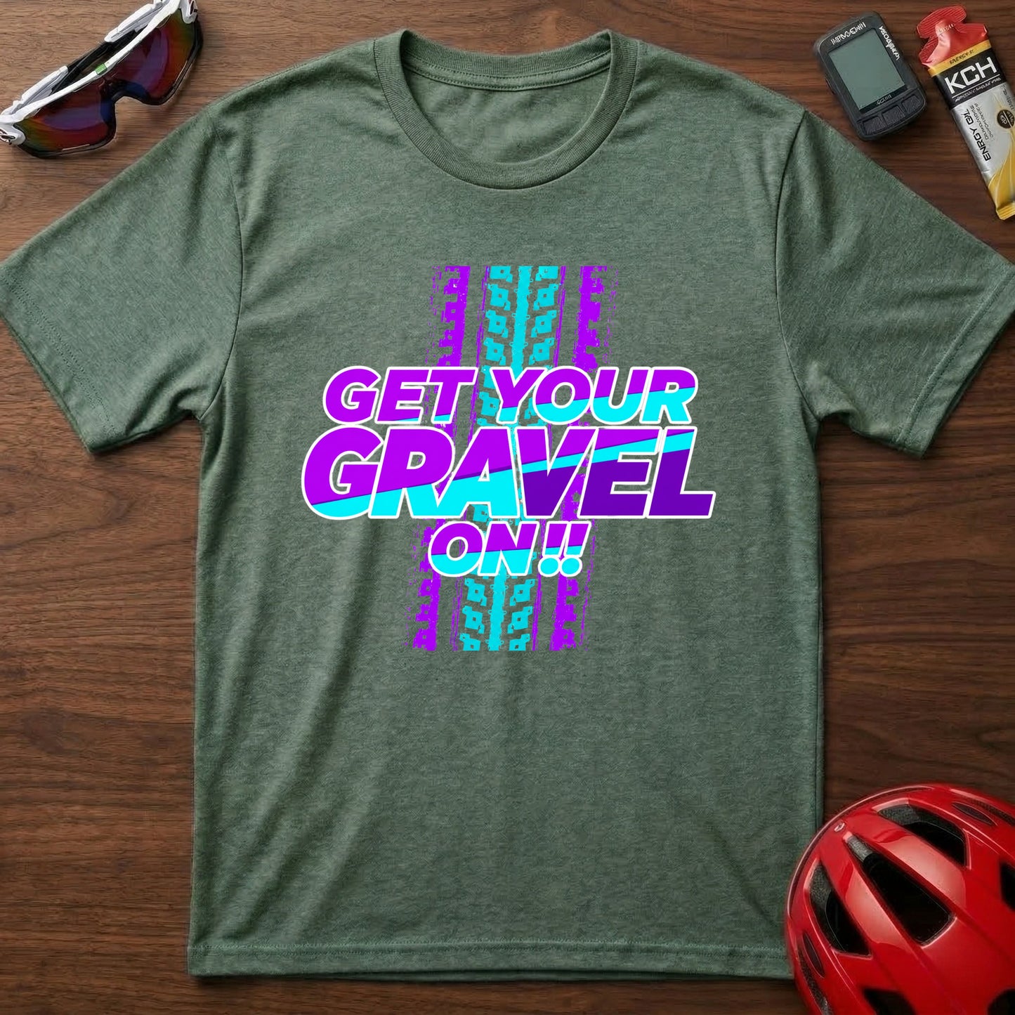 Get Your Gravel On T-Shirt — Retro Gravel Riding Cycling Tee