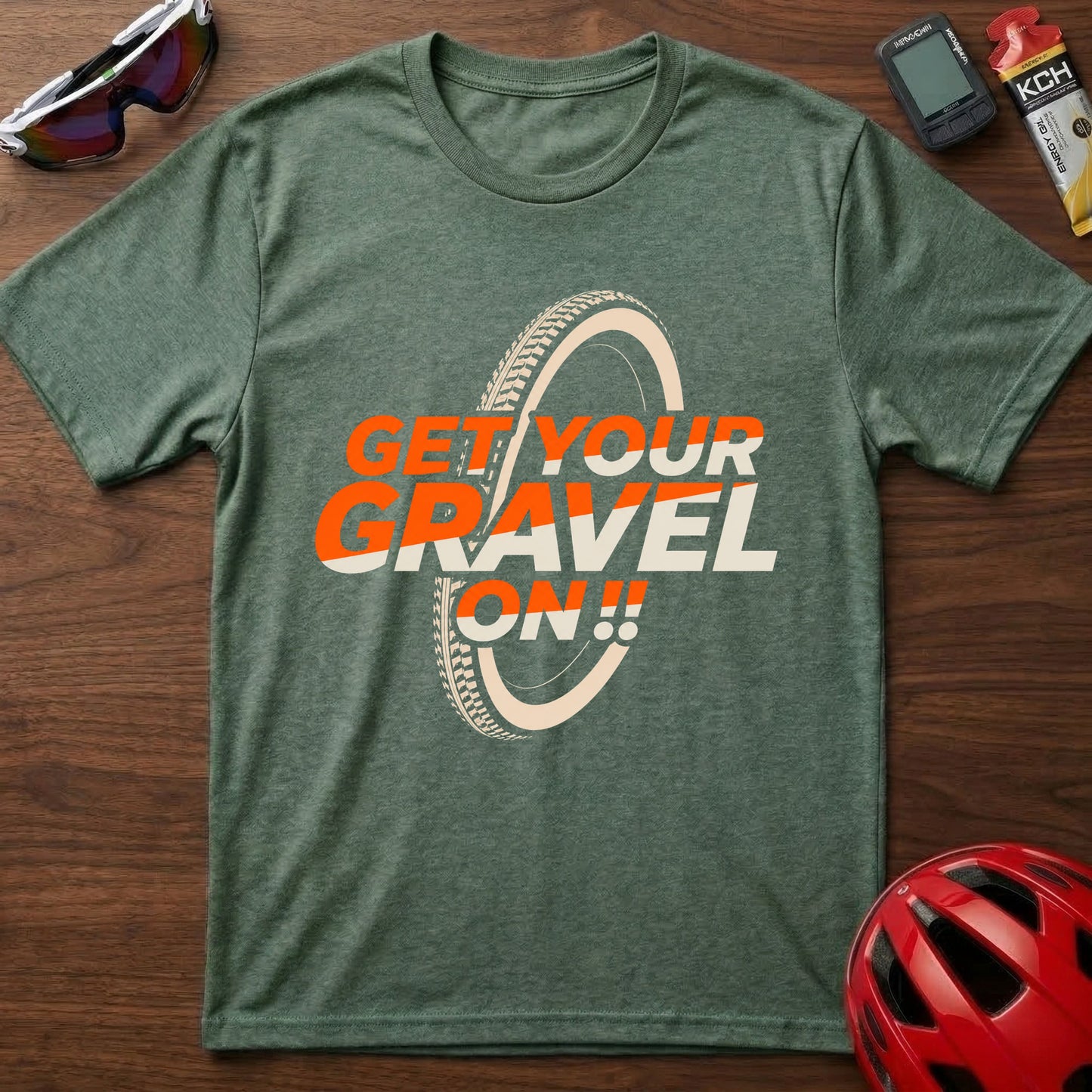 Get Your Gravel On! Gravel Bike T‑Shirt — Cycling Off‑Road Adventure Tee