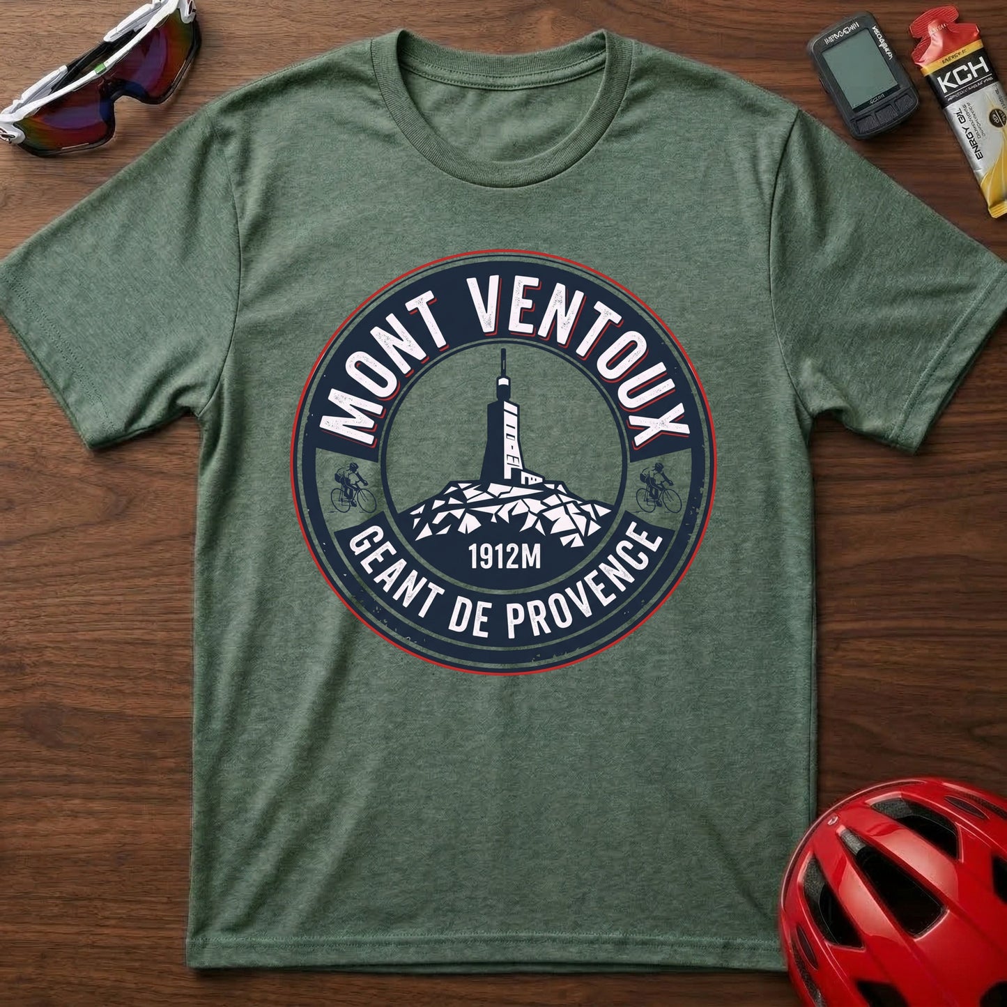 Mont Ventoux Cycling T-Shirt – Mont Ventoux 1912m Vintage Badge