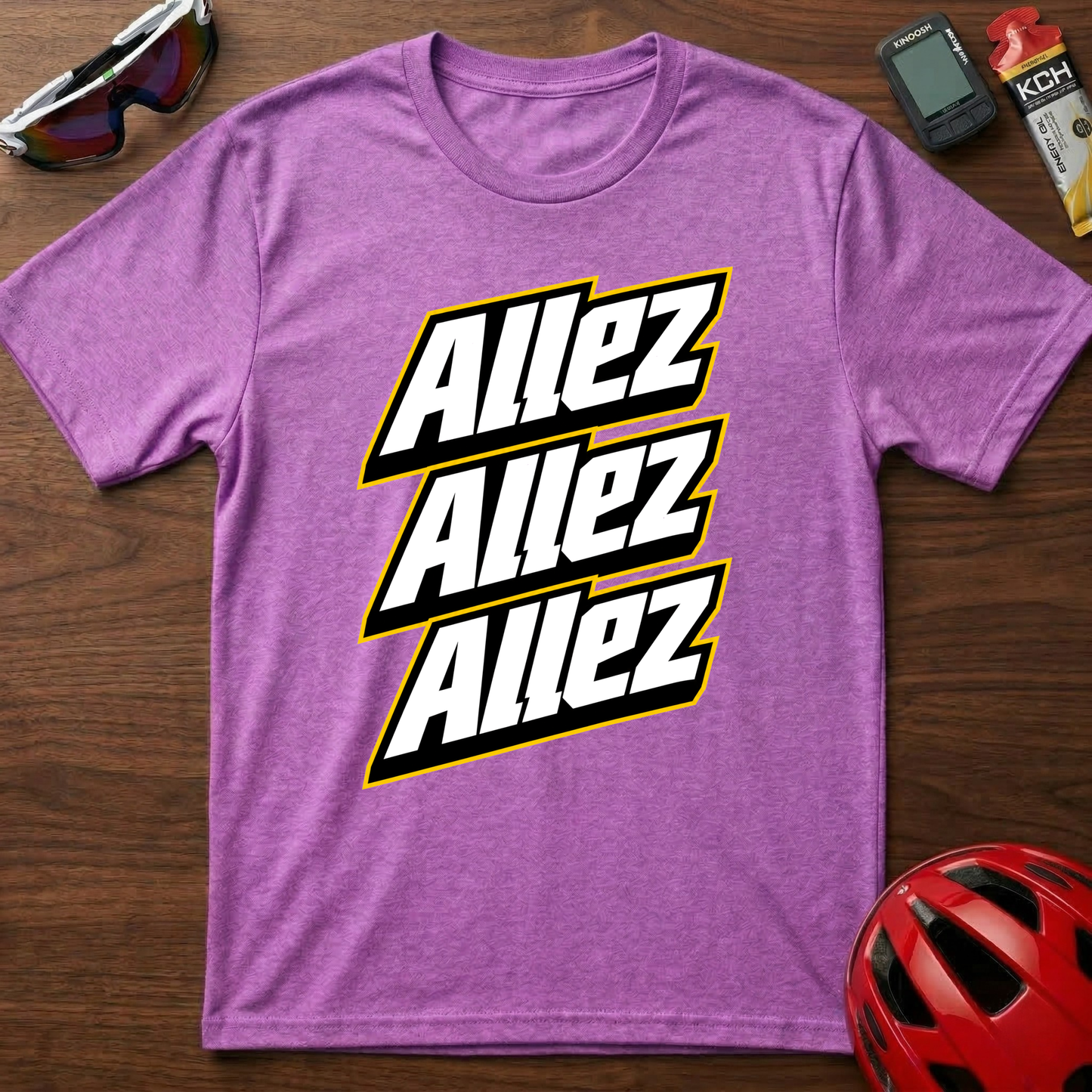 Allez Allez Allez Graphic Cycling T‑Shirt — Tour de France Fan Tee