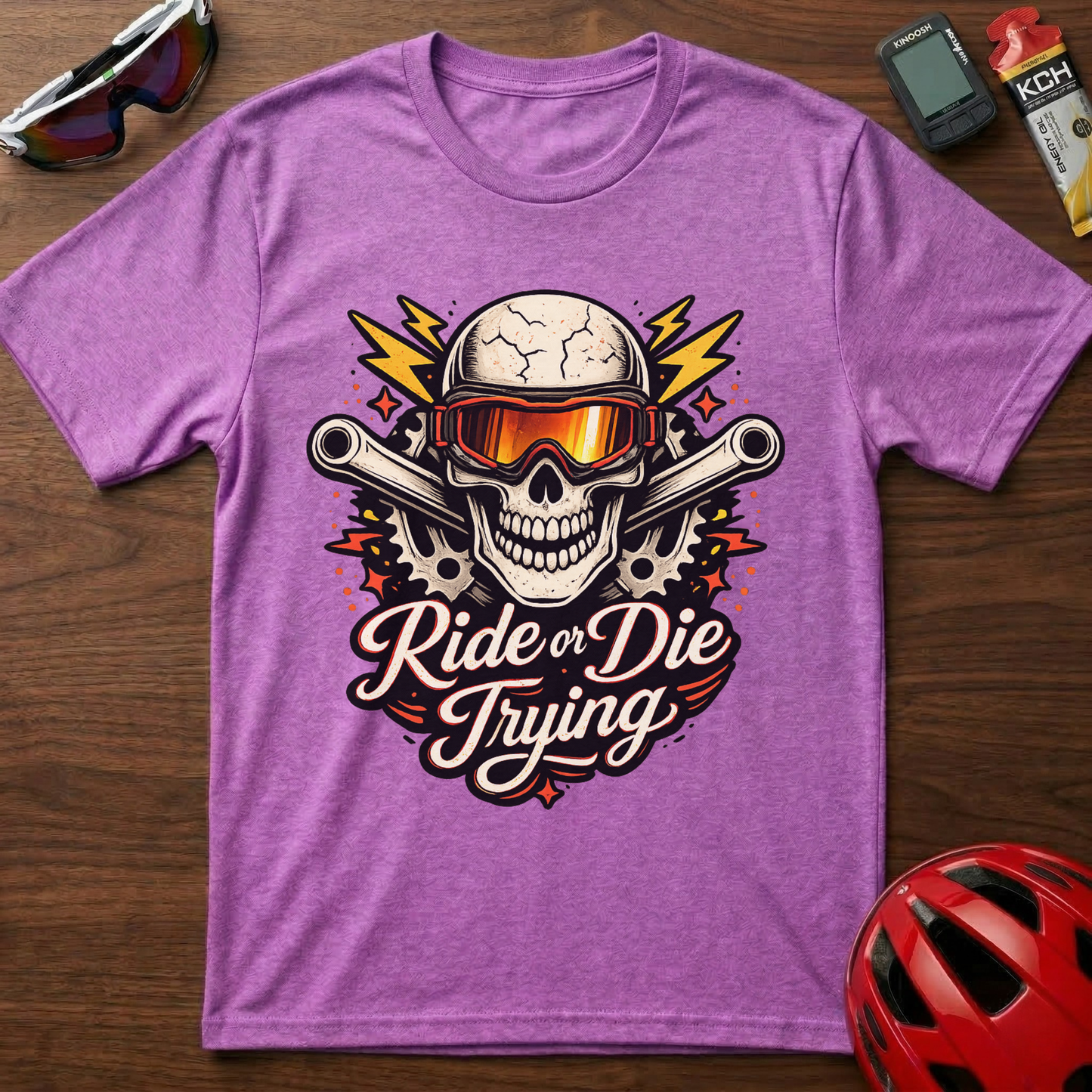 Ride Or Die Trying Downhill MTB Cycling  T-Shirt