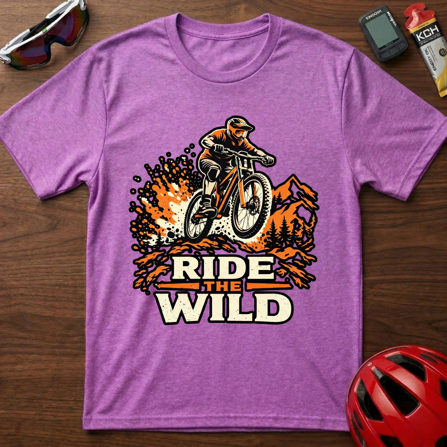 Ride The Wild Downhill MTB Cycling  T-Shirt