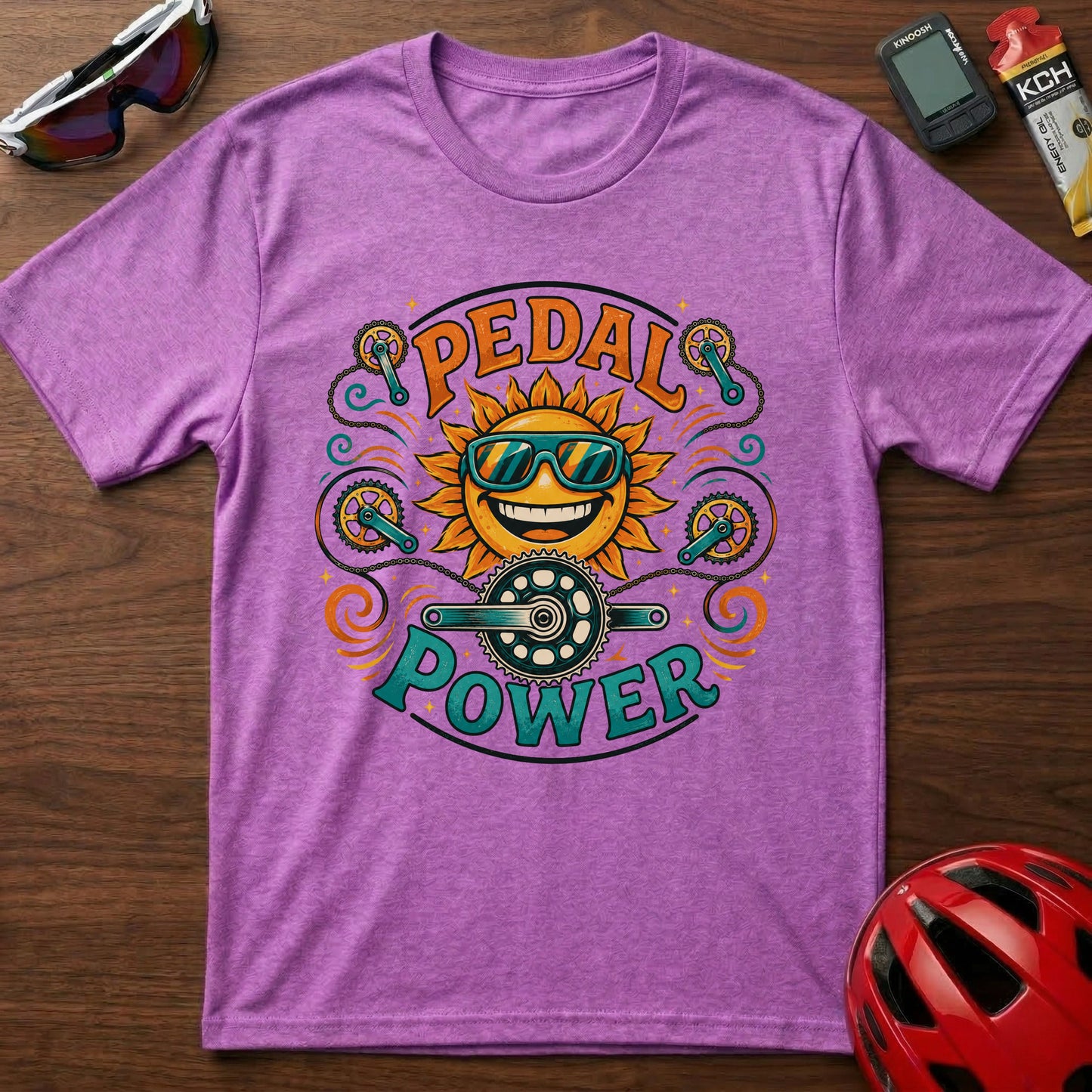 Pedal Power Cycling T-Shirt — Sunny Cycling Graphic Tee