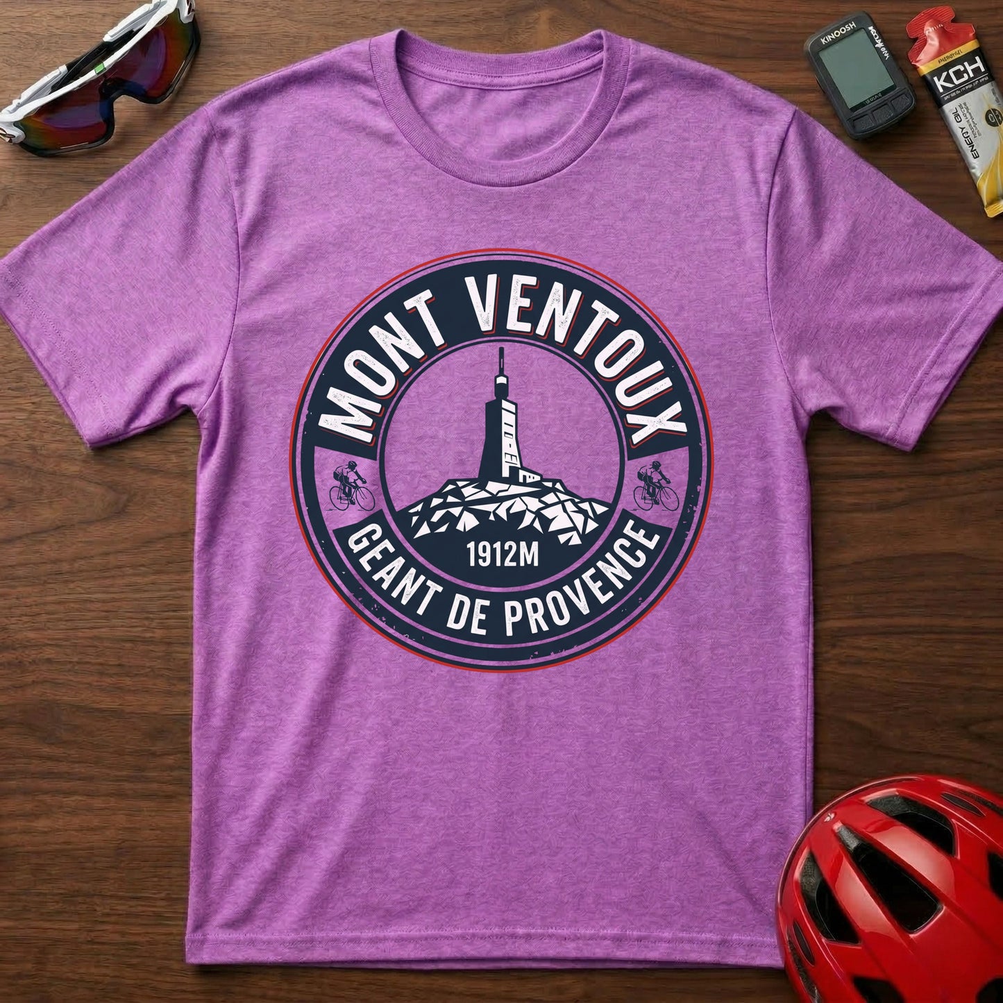 Mont Ventoux Cycling T-Shirt – Mont Ventoux 1912m Vintage Badge