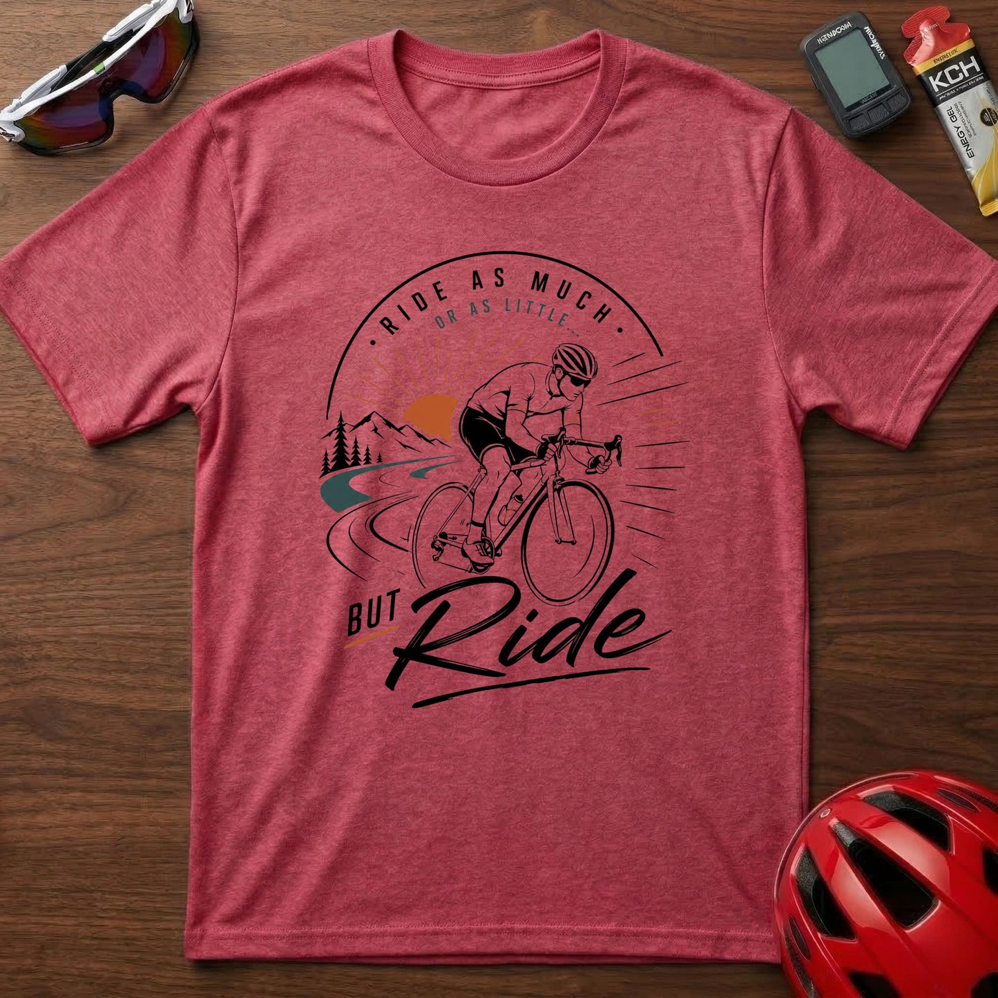 Cycling T‑Shirt — Eddie Merckx 'Ride as Much or as little' Vintage Road Bike Tee