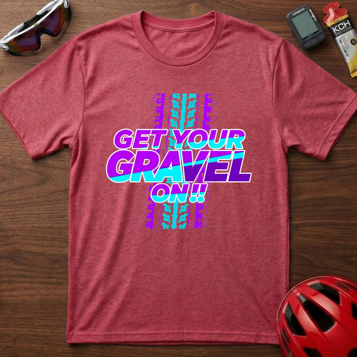 Get Your Gravel On T-Shirt — Retro Gravel Riding Cycling Tee