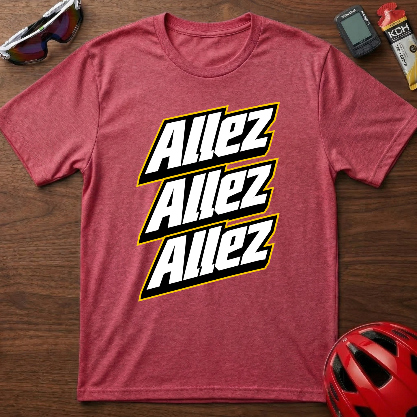 Allez Allez Allez Graphic Cycling T‑Shirt — Tour de France Fan Tee