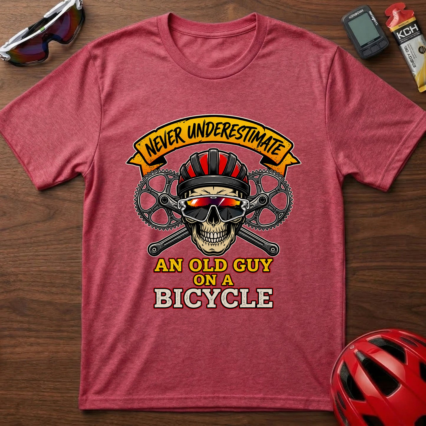 Never Underestimate An Old Guy On A Bicycle T-Shirt
