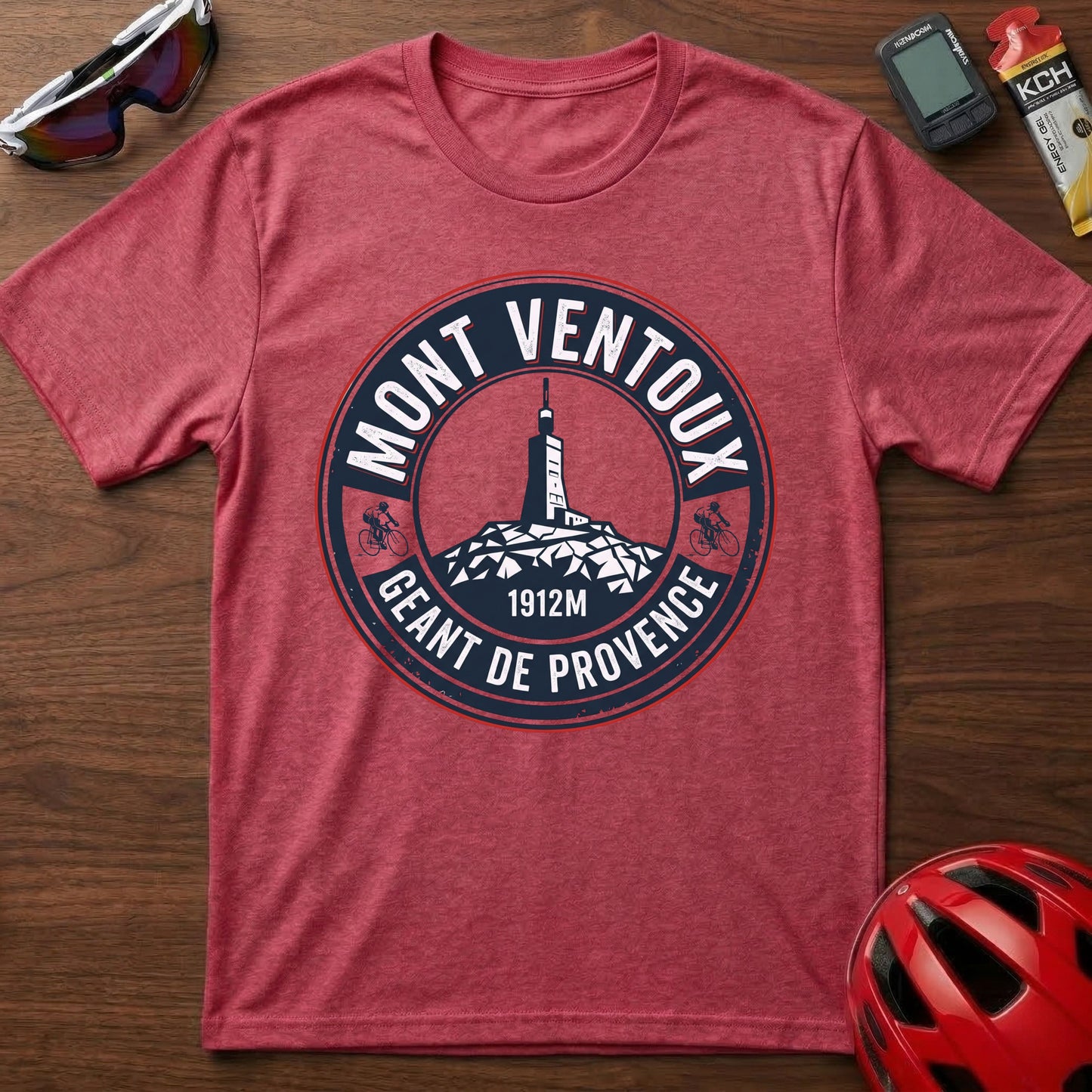 Mont Ventoux Cycling T-Shirt – Mont Ventoux 1912m Vintage Badge