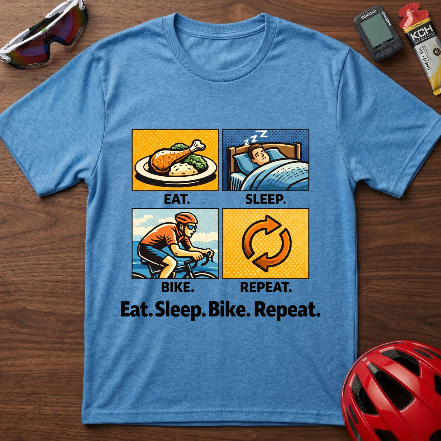 Eat, sleep, bike, repeat Cycling T-Shirt