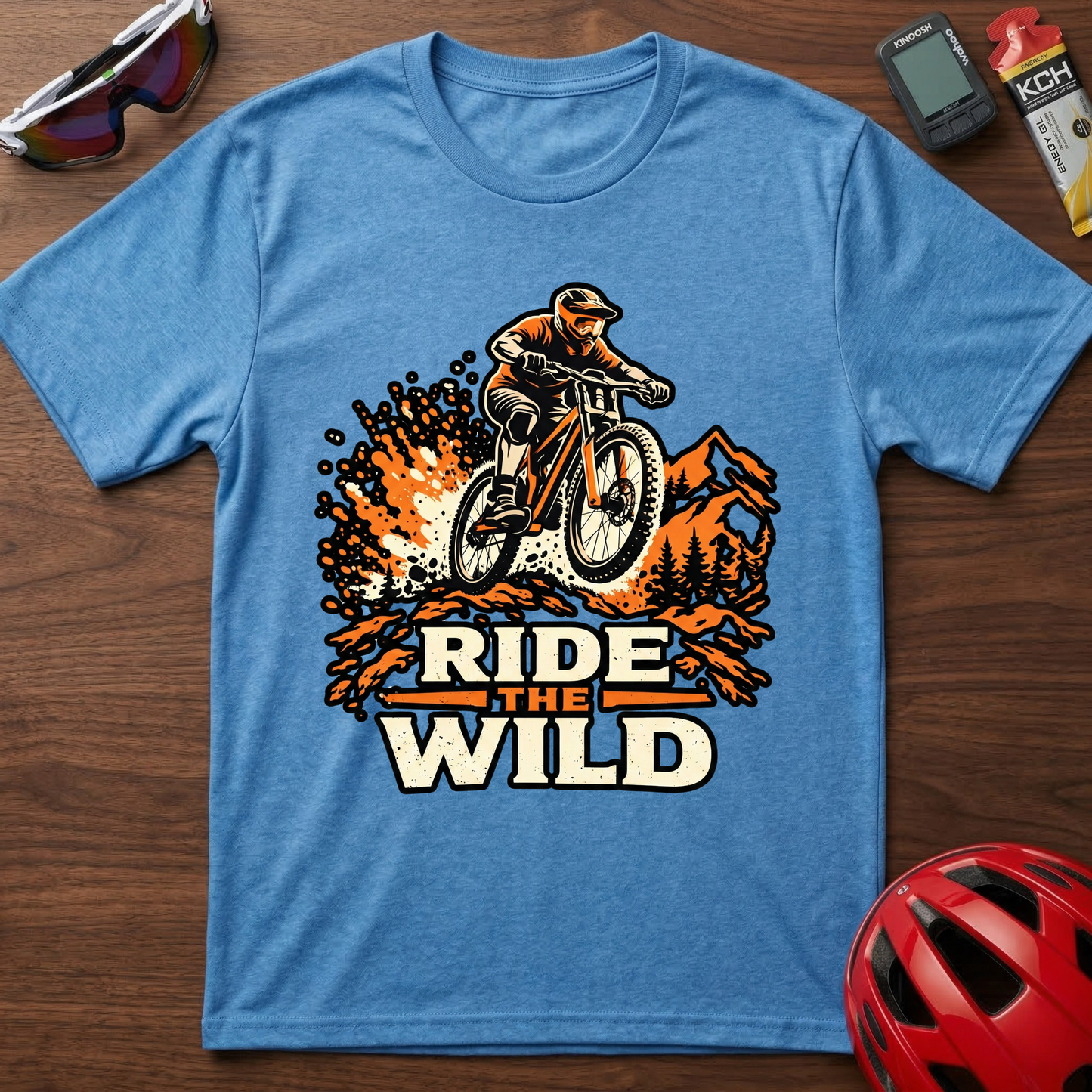 Ride The Wild Downhill MTB Cycling  T-Shirt