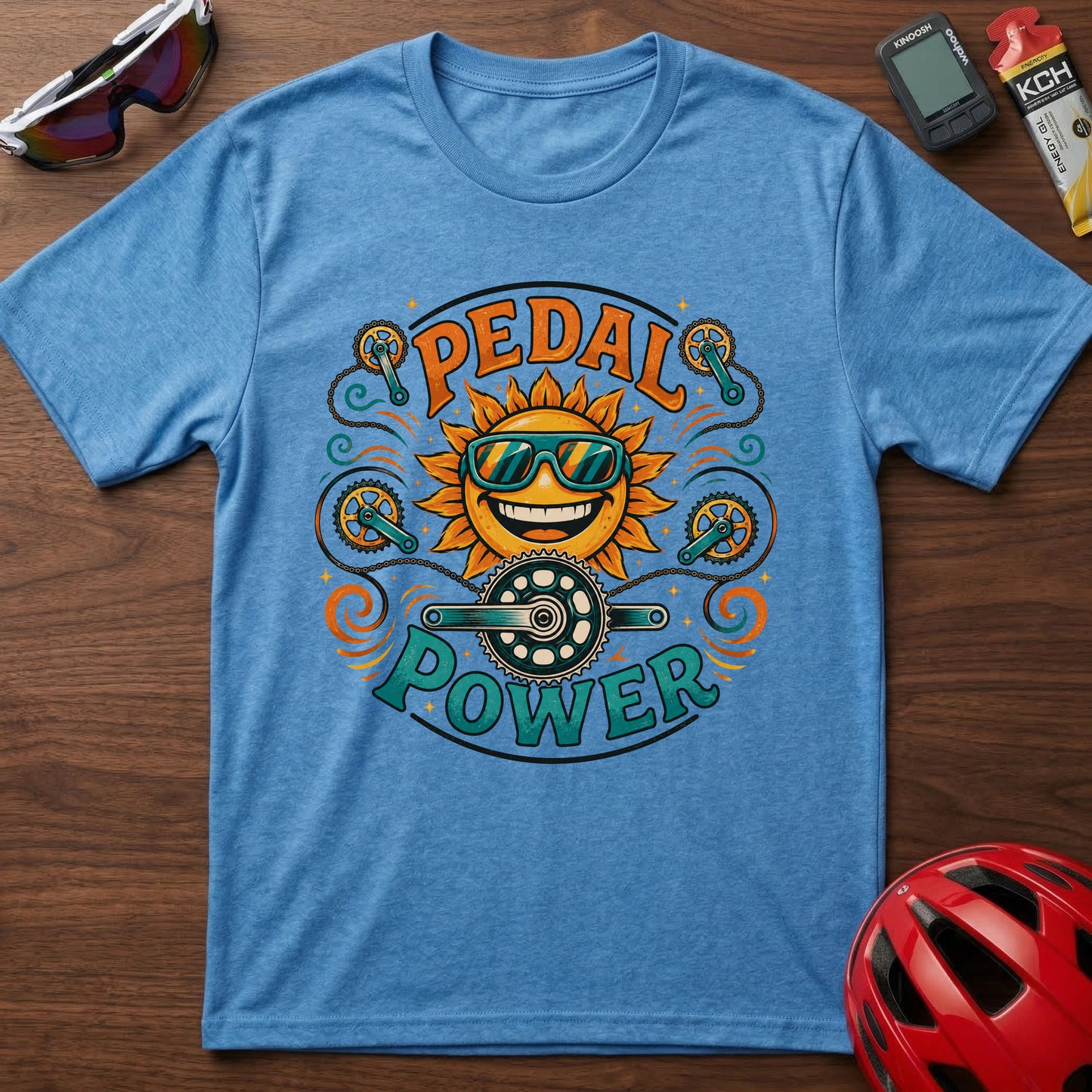 Pedal Power Cycling T-Shirt — Sunny Cycling Graphic Tee