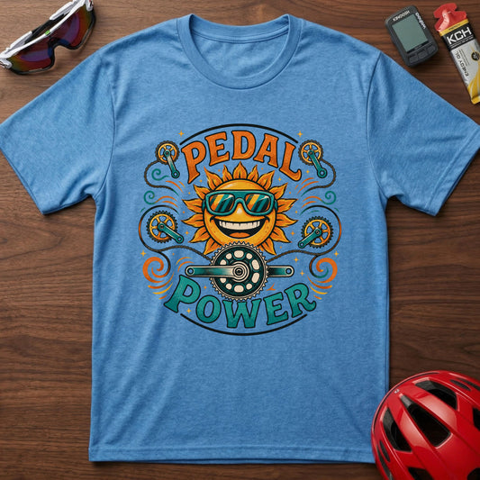 Pedal Power Cycling T-Shirt — Sunny Cycling Graphic Tee