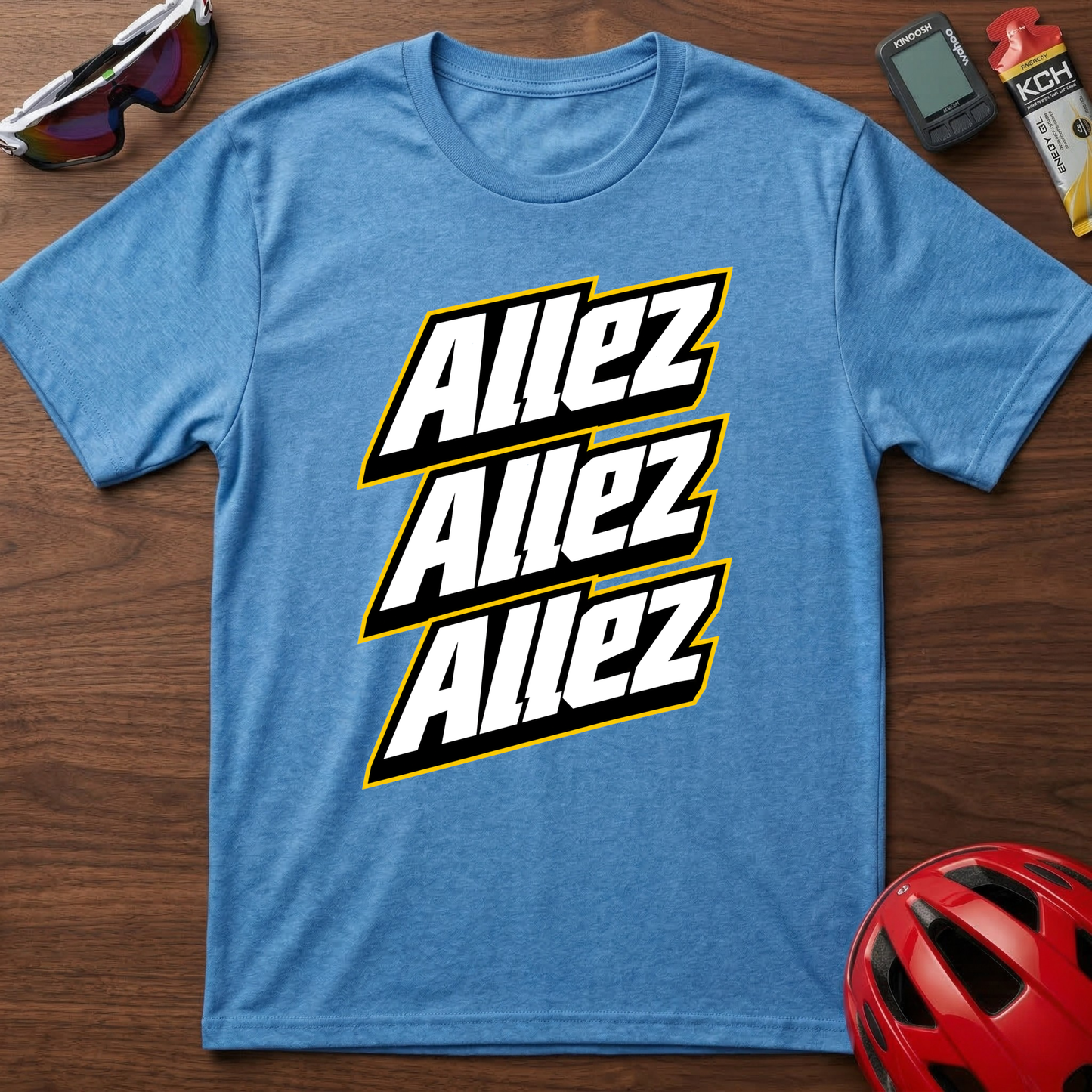 Allez Allez Allez Graphic Cycling T‑Shirt — Tour de France Fan Tee