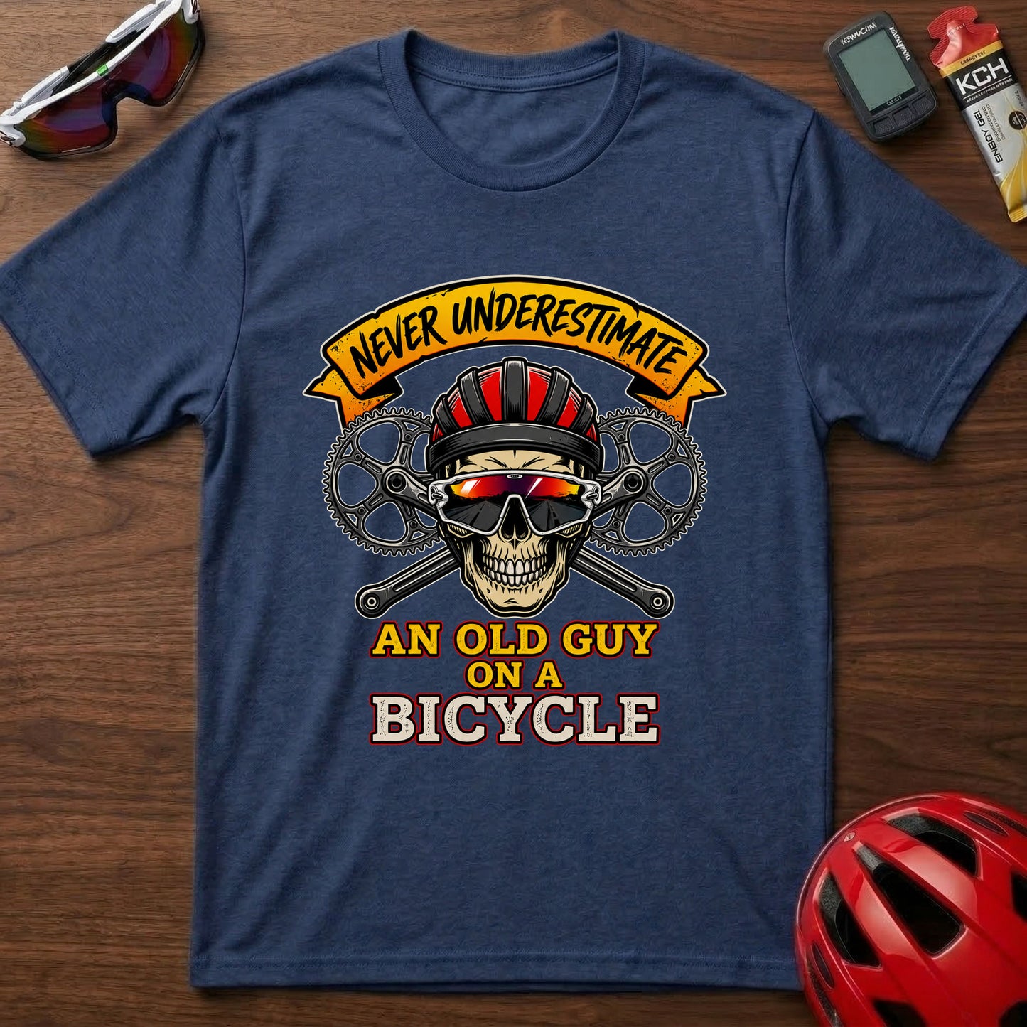 Never Underestimate An Old Guy On A Bicycle T-Shirt
